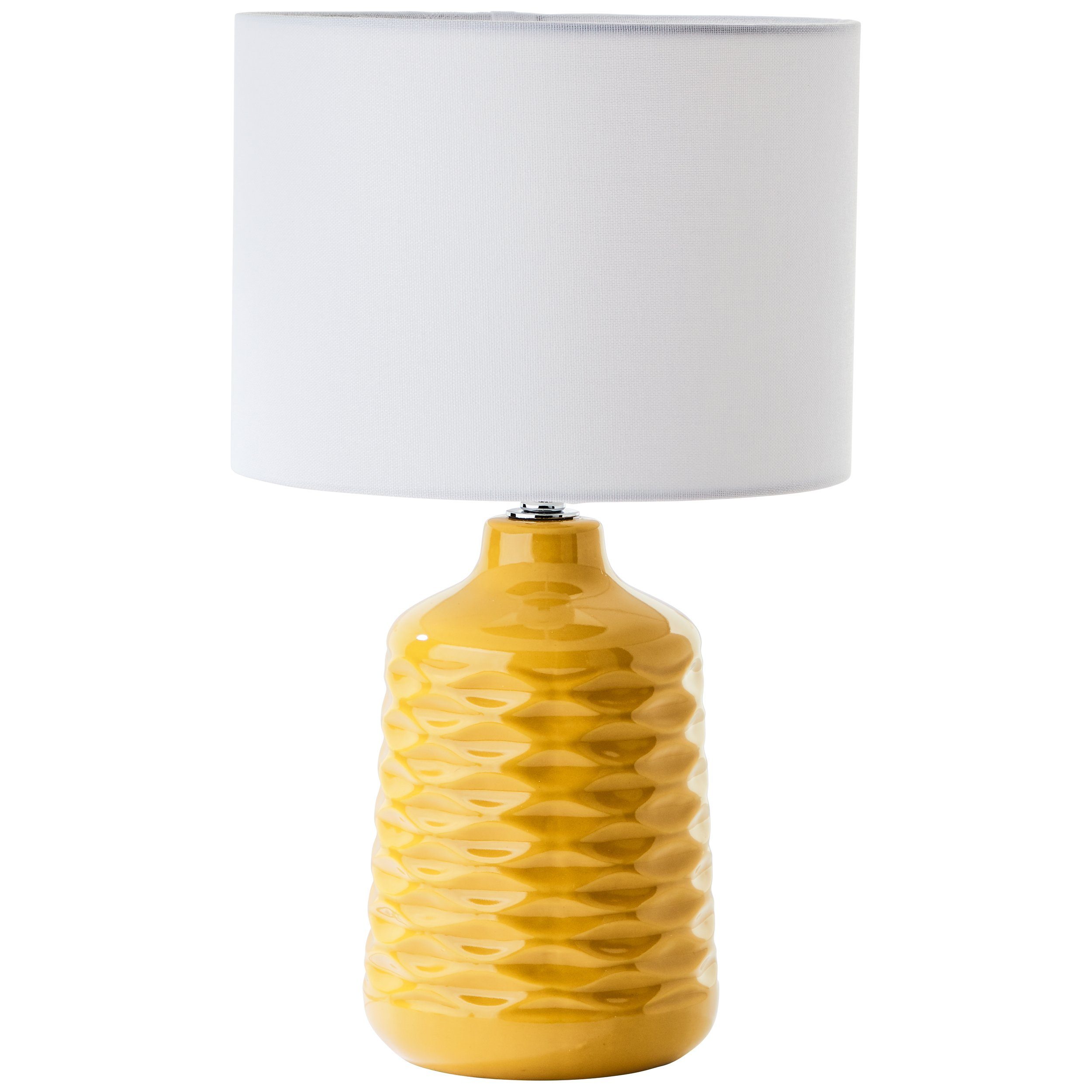 Lightbox Tischleuchte, ohne Leuchtmittel, Ø Schalter, grau/gelb W, max. E14, 25 40 Höhe, cm cm, Tischlampe, 42