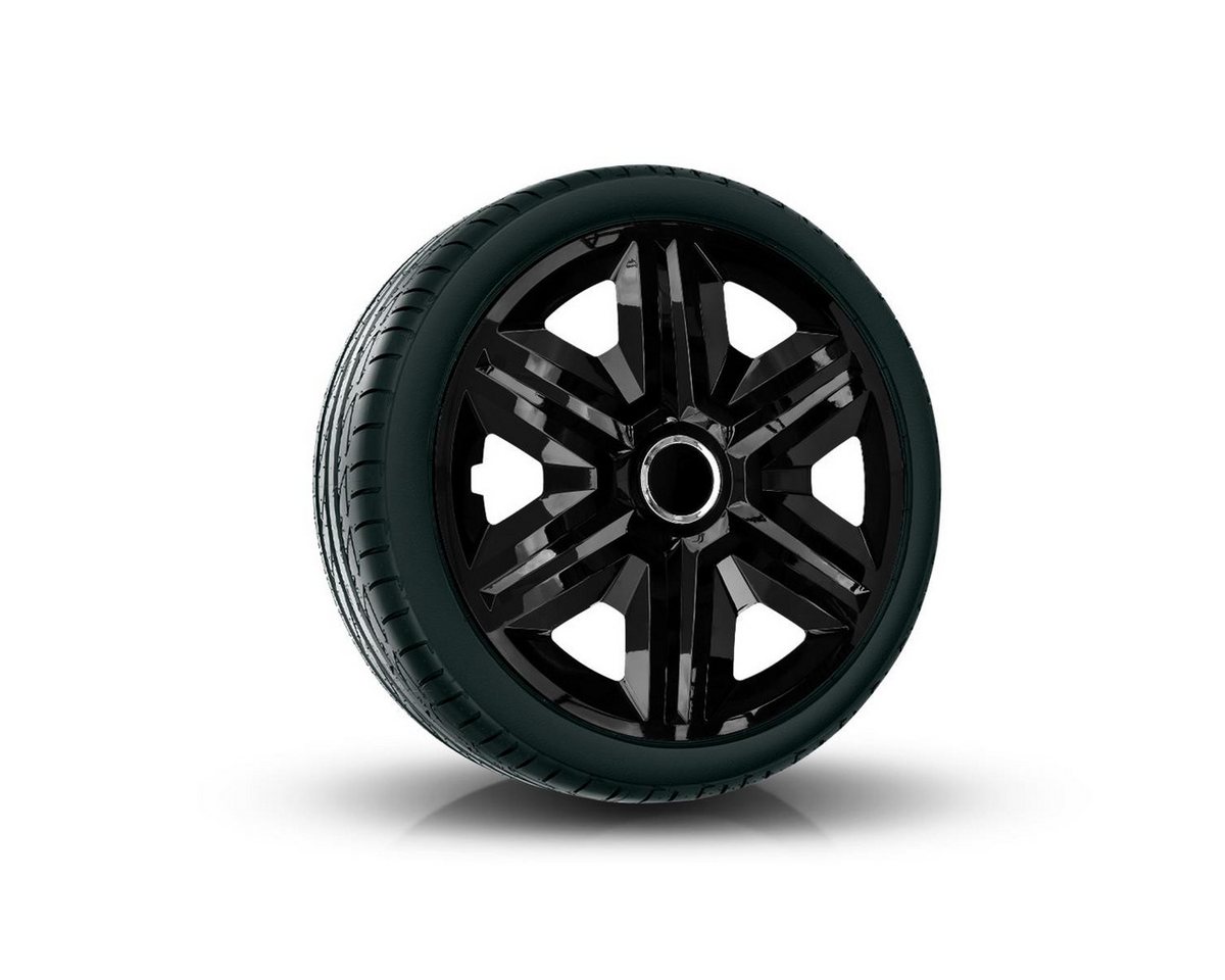 NRM Radkappe 4x NRM Radkappen FAST 14" schwarz, 14 in Zoll, (4-St) Radzierblenden für Stahlfelgen Radkappen Satz 4er Set 14"
