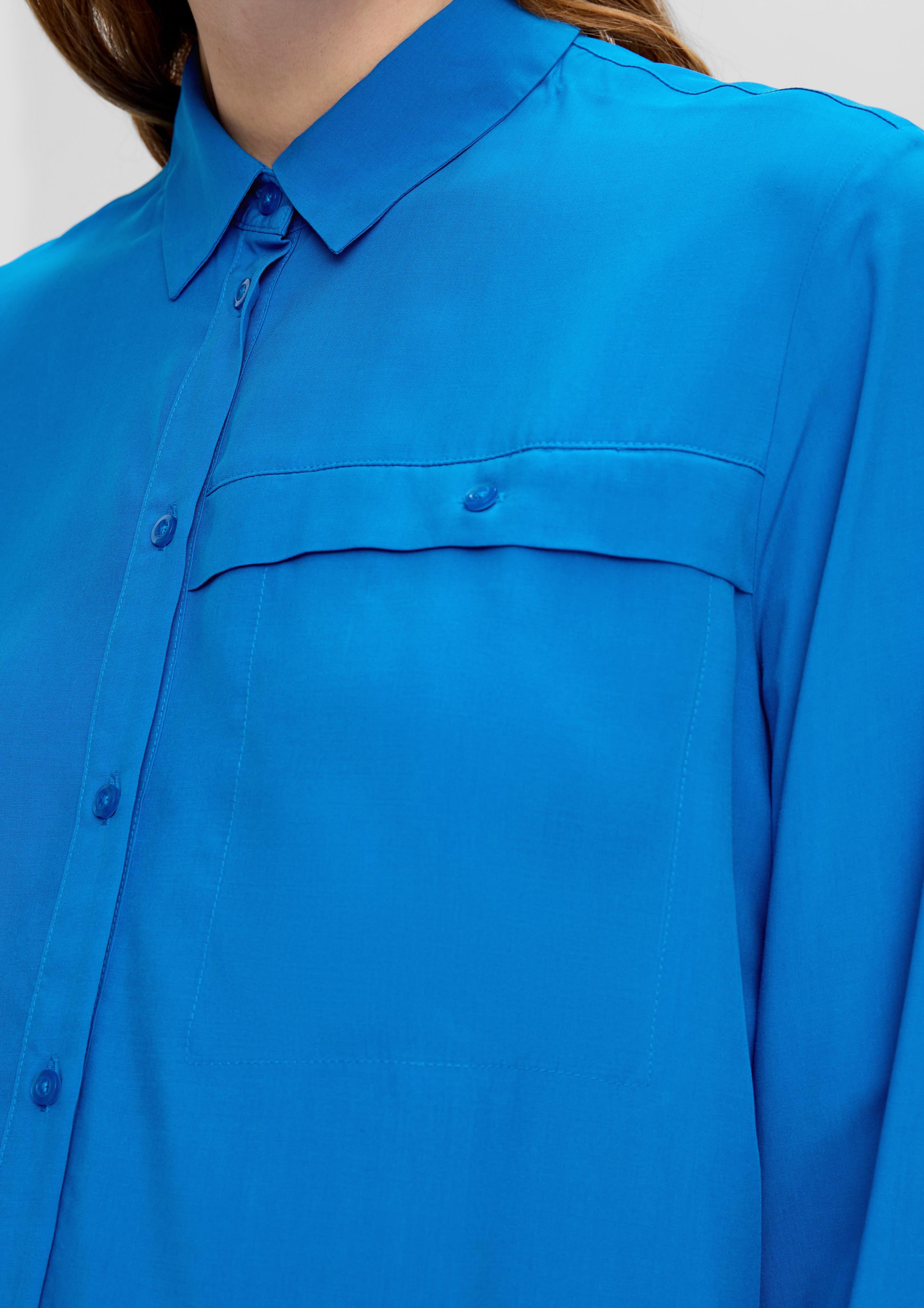 s.Oliver Langarmbluse Longbluse aus reiner Viskose günstig online kaufen