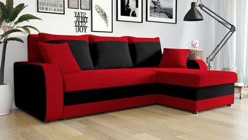 MIRJAN24 Ecksofa Kris, mit Schlaffunktion und zwei Bettkasten, L-Form mit Kissen-Set, L: 238 cm