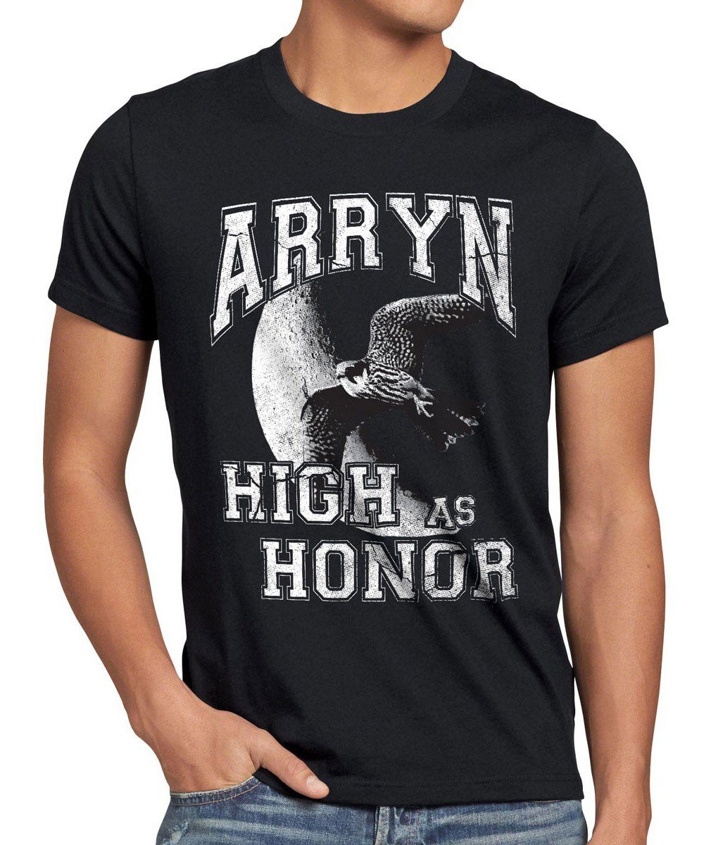 style3 Print-Shirt Herren T-Shirt Arryn high as honor college thrones of game haus serie wappen got