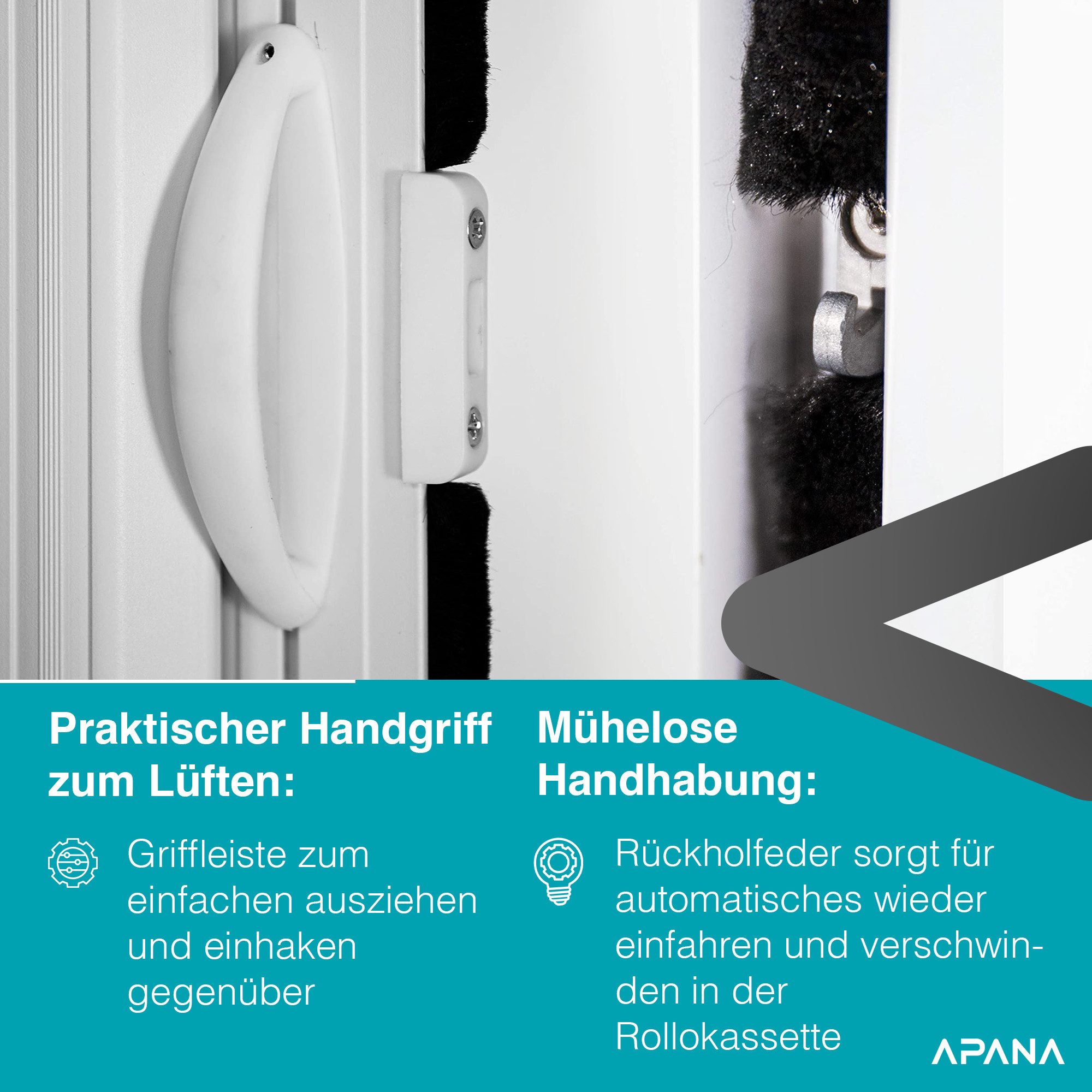 Fliegengitter Tür Mit Klett & Magneten – 105x260 Cm, Selbstklebend, Grau, Für Balkon- & Zimmertüren