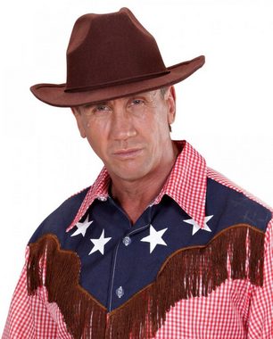 Horror-Shop Indianer-Kostüm Brauner Cowboyhut für Sie & Ihn als Western Ko
