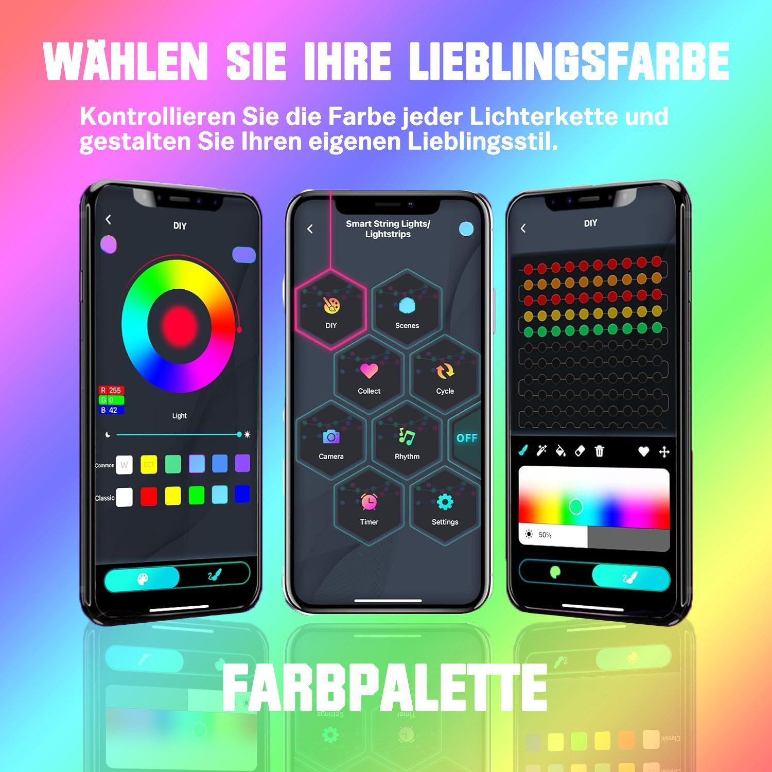 XERSEK LED Nachtlicht Warmweiß LED-Lichterkette Lichtervorhang günstig online kaufen