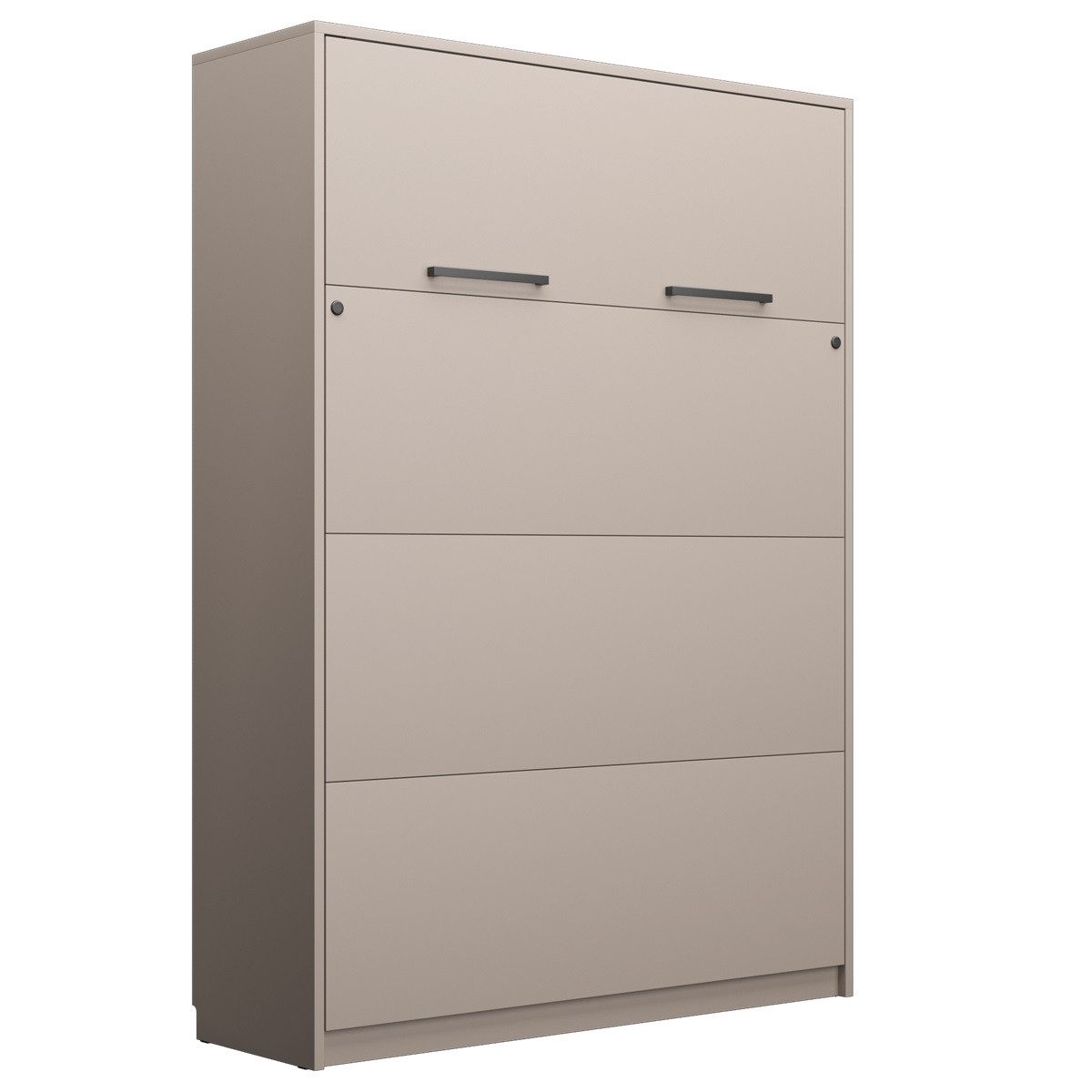 QMM TraumMöbel Schrankbett GN 120x200 mit LED, optionalen Schreibtisch & 2 Schränke (Set, 3-St., Schrankbett & 2 Schränke) vertikal klappbar