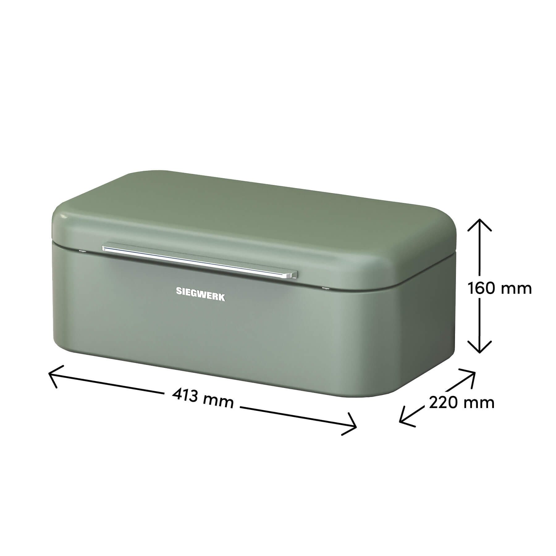 SIEGWERK Brotkasten SIEGWERK - PANOVA aus Metall langlebig & hochwertig, Stahlblech pulverbeschichtet, Metall