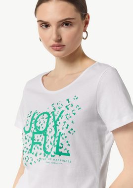 comma casual identity Kurzarmshirt T-Shirt mit Front- und Logoprint Artwork
