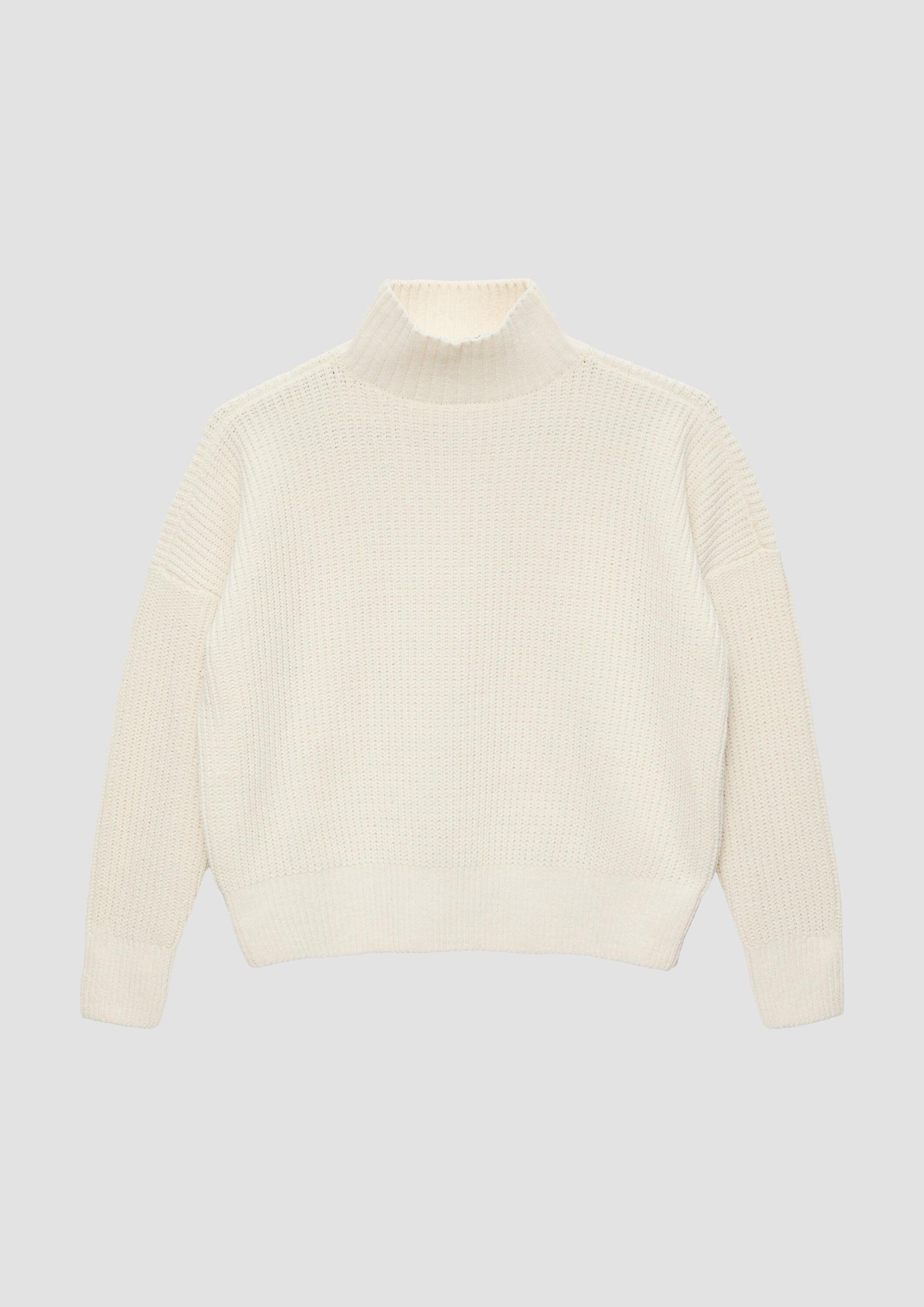 s.Oliver Longpullover Strickpullover Strickpullover mit Stehkragen