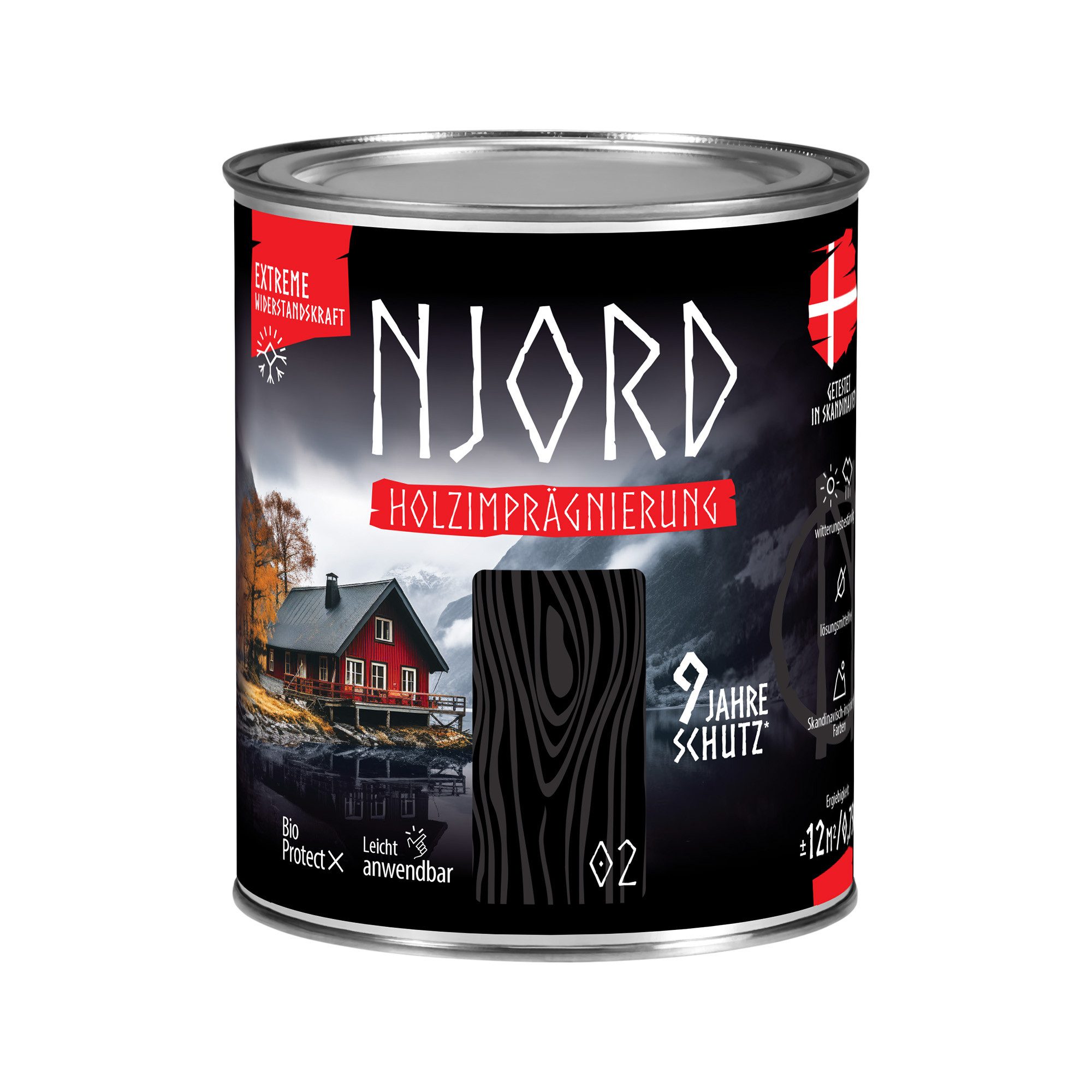 NJORD Holzgrundierung NJORD Holzimpragnierung (02) Polarnacht - 0,75L