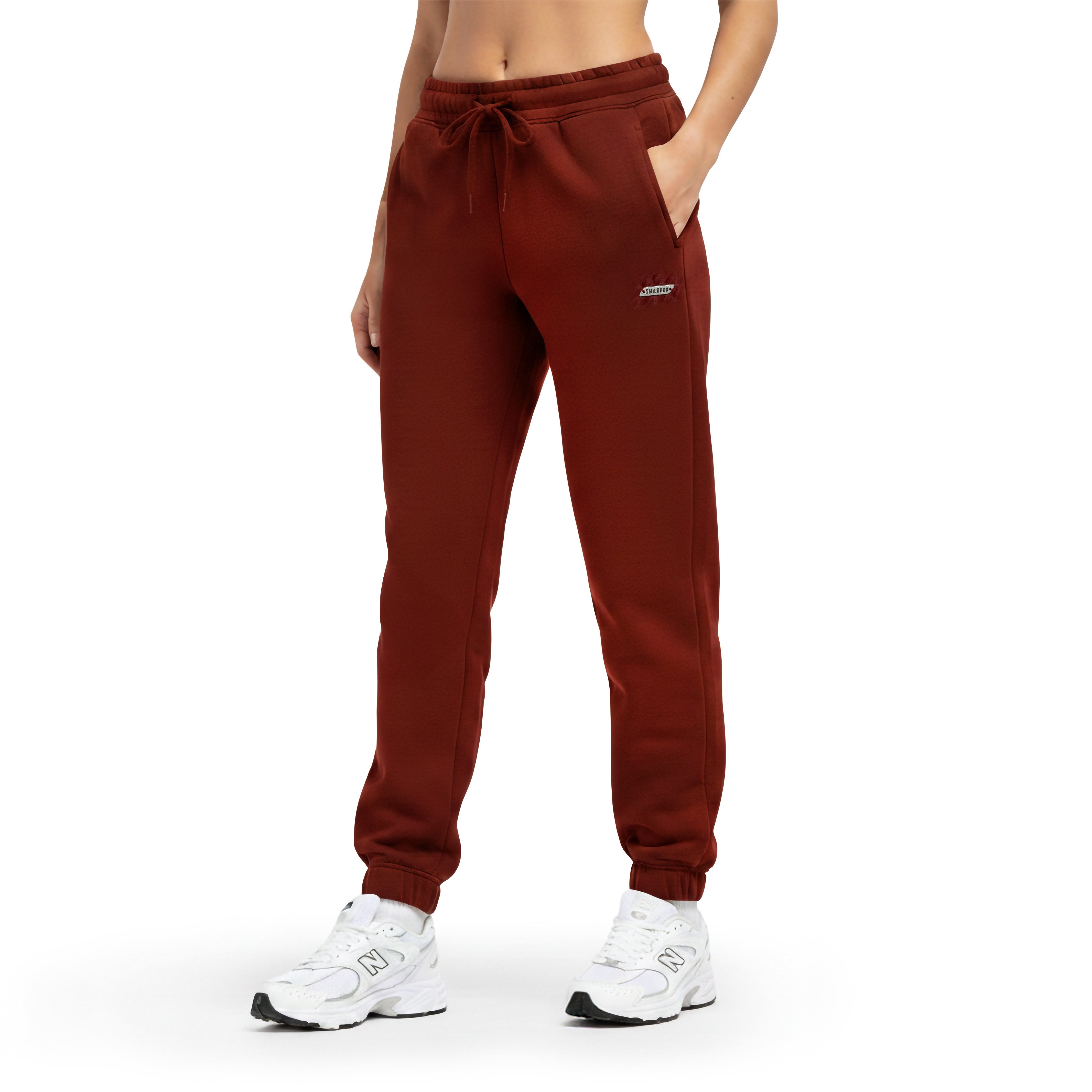 Jogginghose Laurena, Regular Fit Sweathose mit Kordelzug am Bund, Metallabel