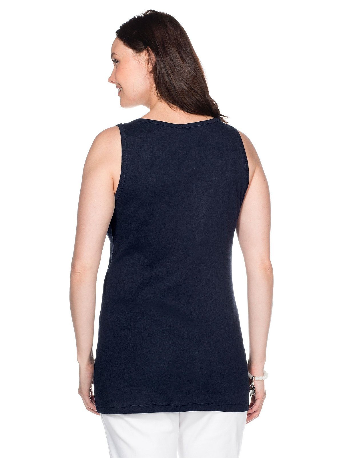 Sheego Tanktop Große Größen fein gerippte Shirtware