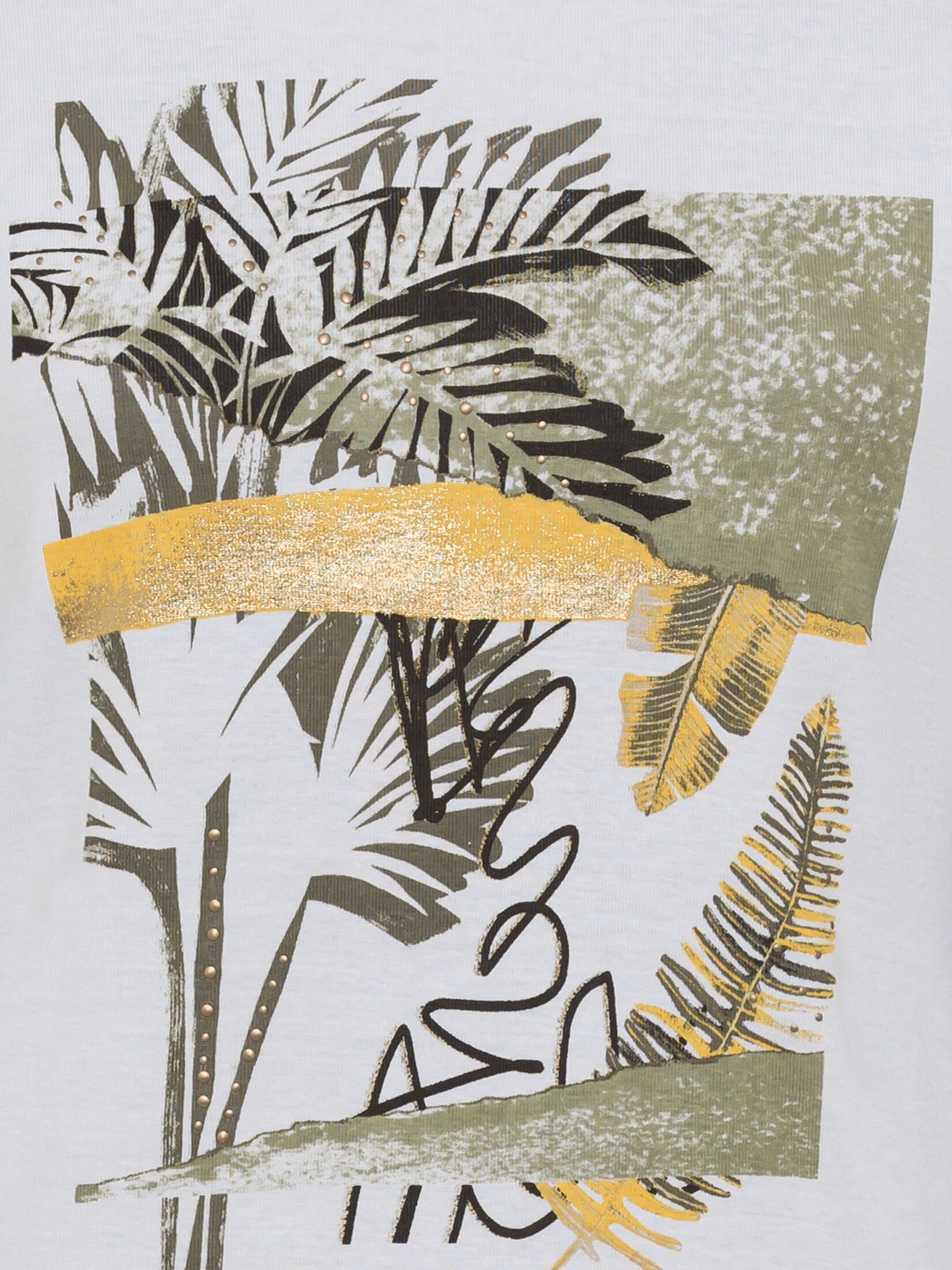 Olsen Rundhalsshirt mit Blätterprint schönem