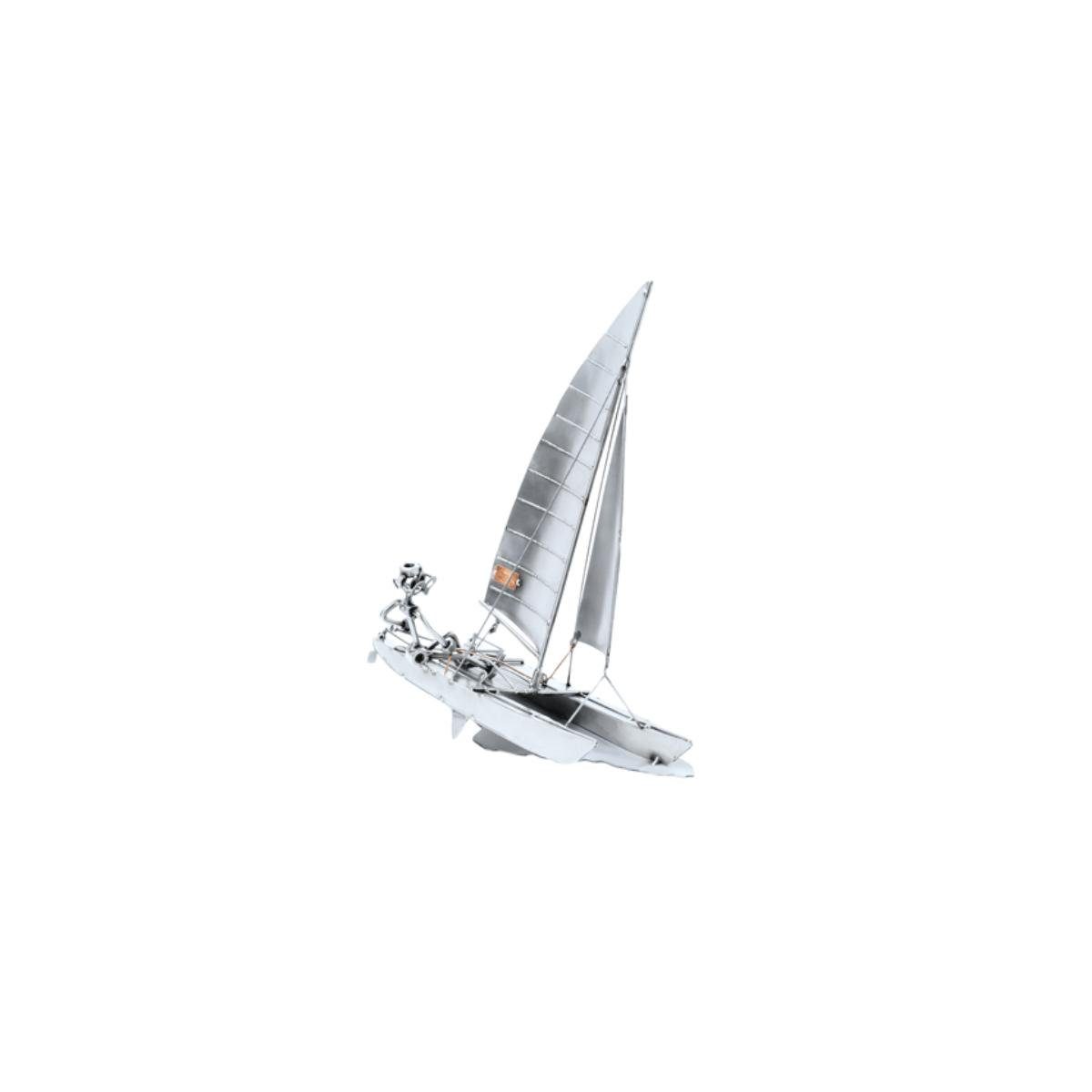 Dekofigur Modellboot mit Segler" 367 Hinz "Katamaran & Kunst -