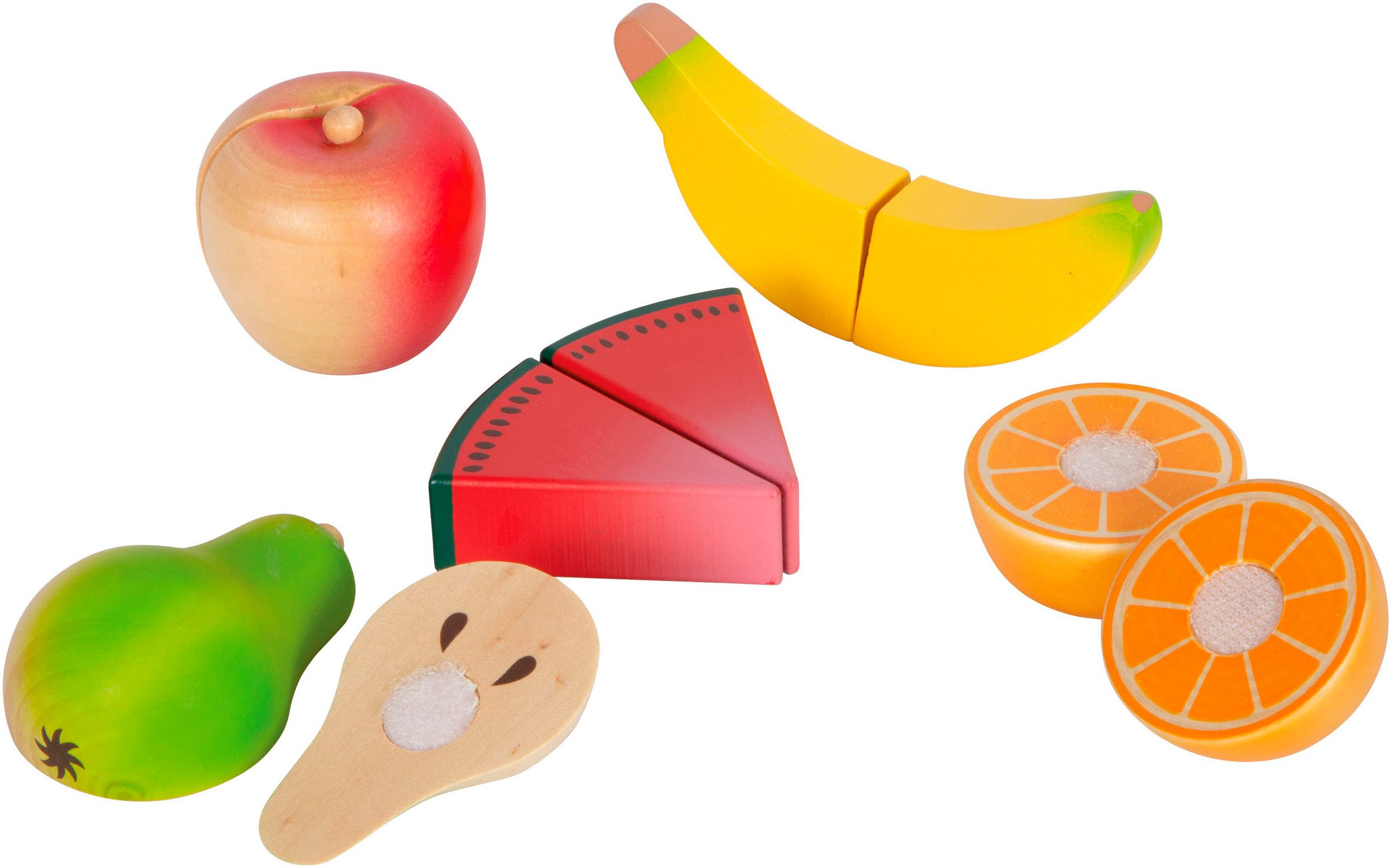 Small Foot Spiellebensmittel Schneide-Set Obst u. Gemüse fresh, (Set, 15-tlg), aus Holz