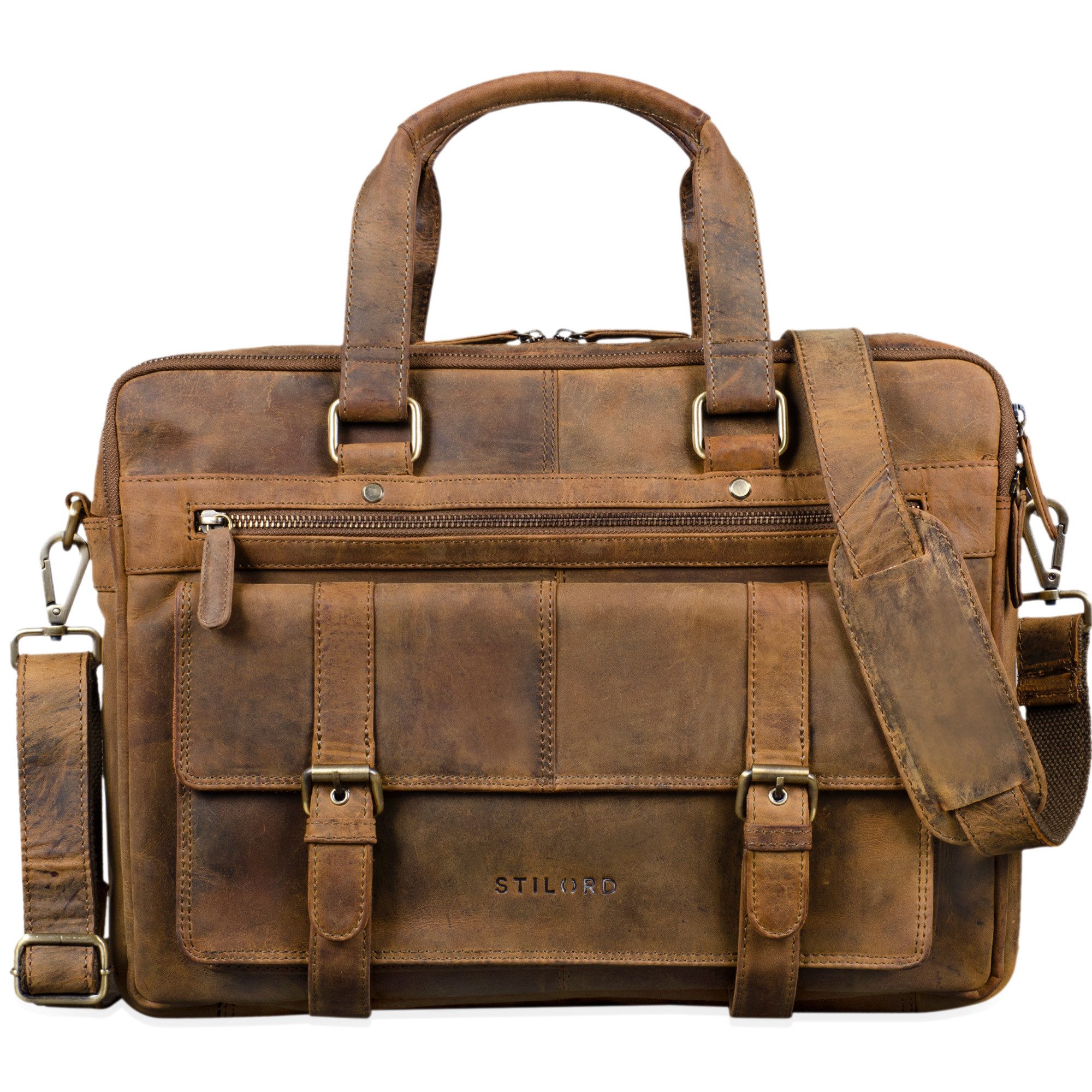 Aktentasche "Alvaro" Vintage Ledertasche Laptoptasche