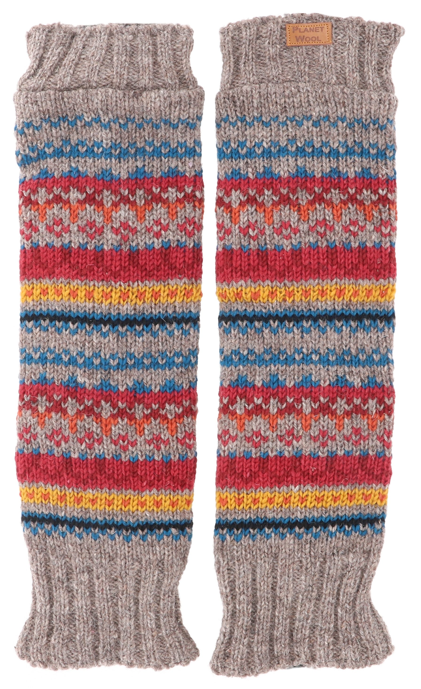 Guru-Shop Haussocken Wollstulpen aus Nepal, Beinstulpen mit Muster -.. günstig online kaufen