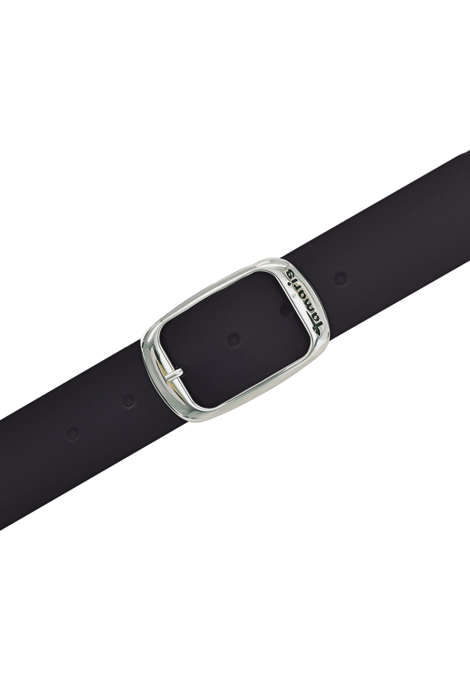 Tamaris Ledergürtel Doppelschließe in glänzendem Silber günstig online kaufen