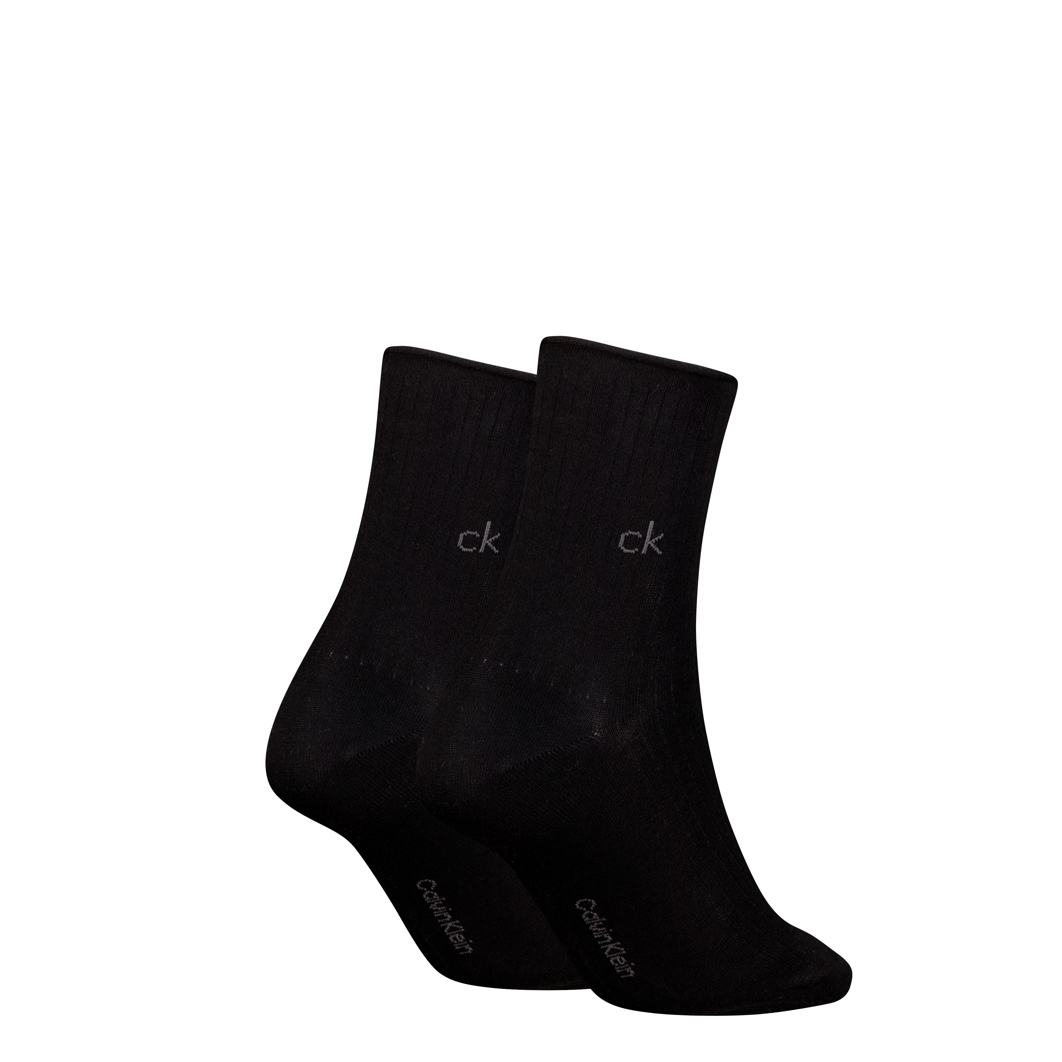 Calvin Klein Jeans Socken CK WOMEN SHORT SOCK 2P ROLL TOP (2 Paar)