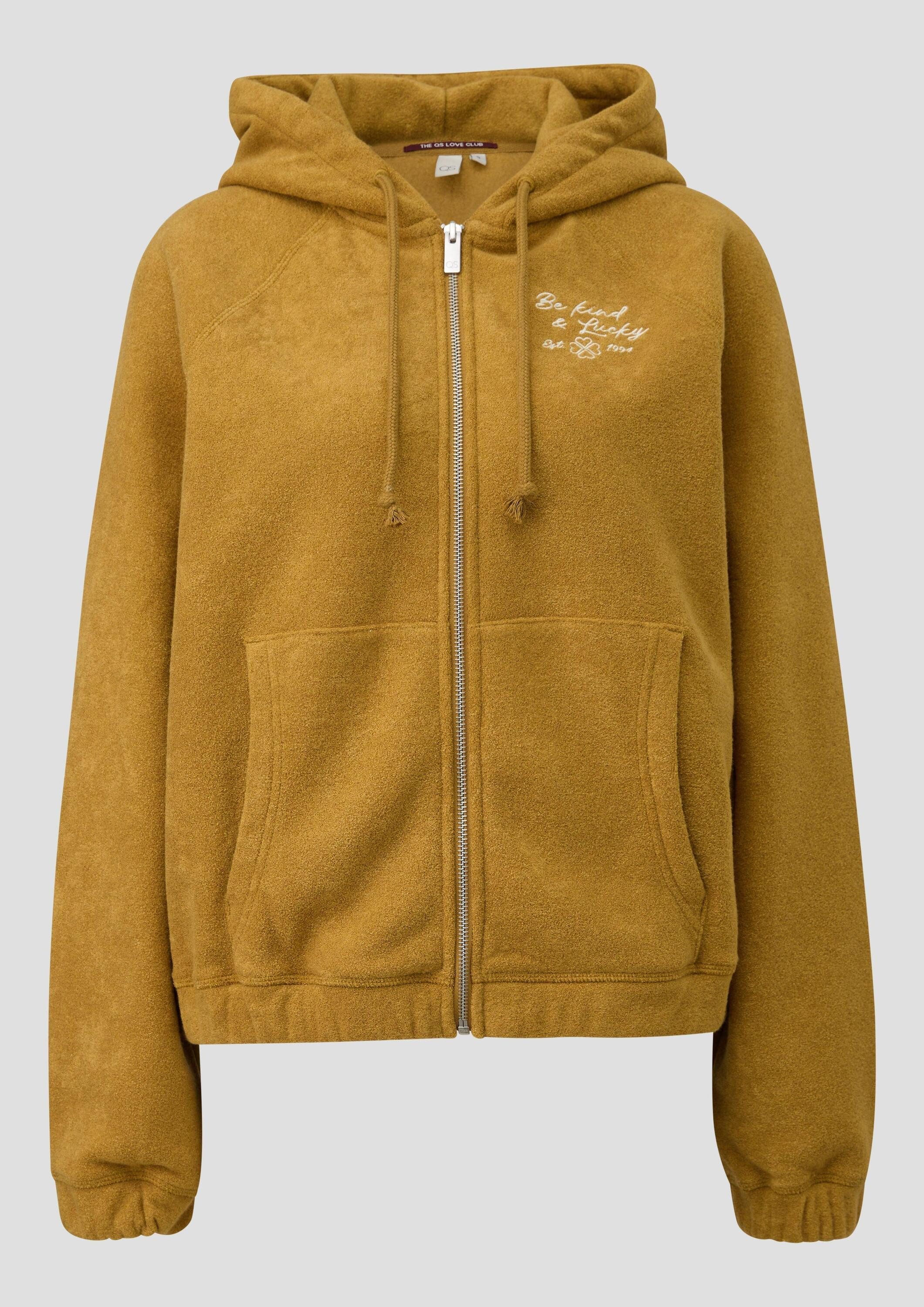 QS Sweatjacke Sweatshirt Teddyfleece Jacke