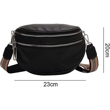 GelldG Umhängetasche Crossbody Bag Damen Breiter Gurt, Kunstleder Umhängetasche Damen