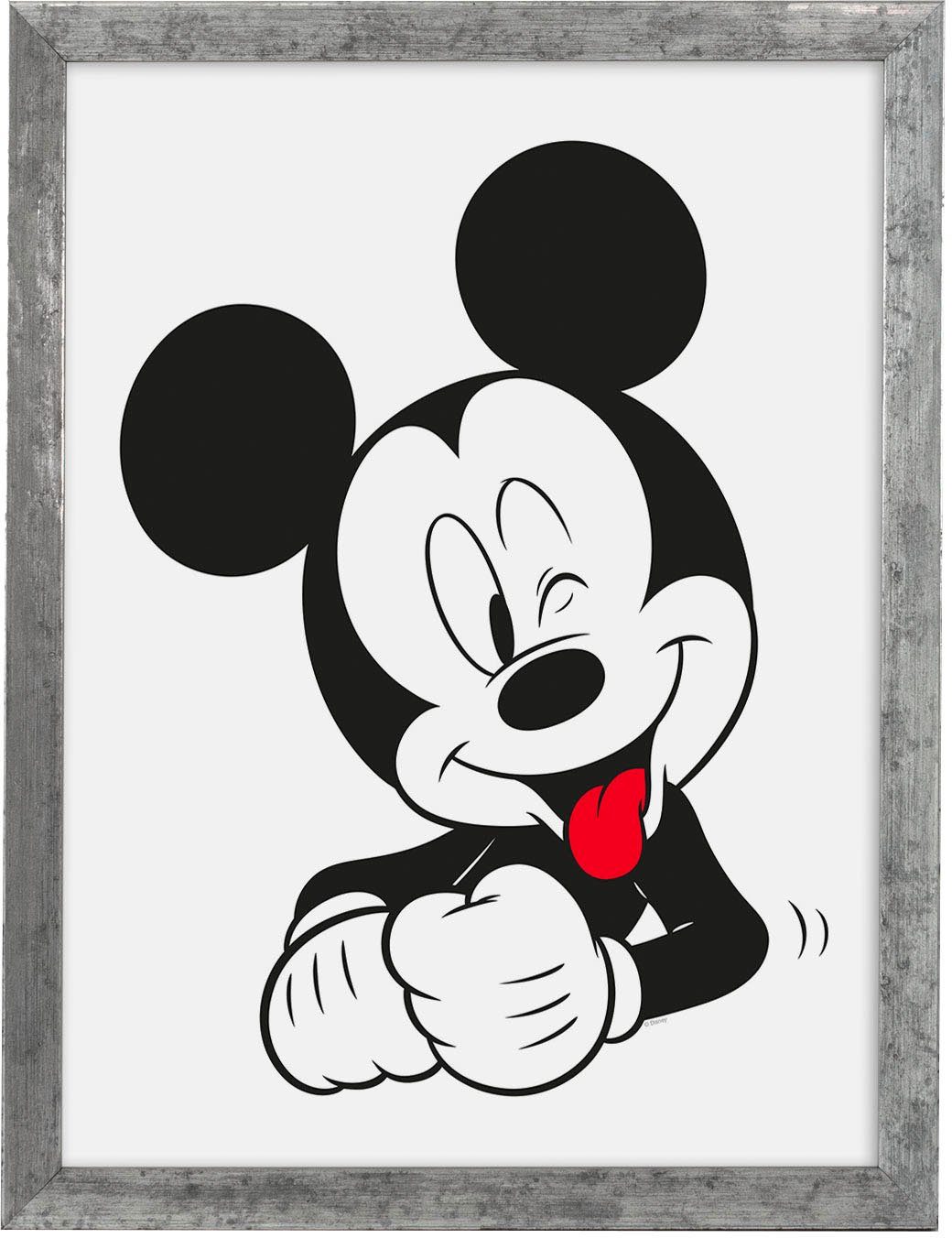 Komar Bild mit Rahmen Mickey Mouse, maschinell