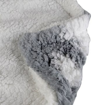 Wohndecke Kuscheldecke aus Polyester in Lammfelloptik ca. 150x200 cm, VIVA, mit Herzmotiv