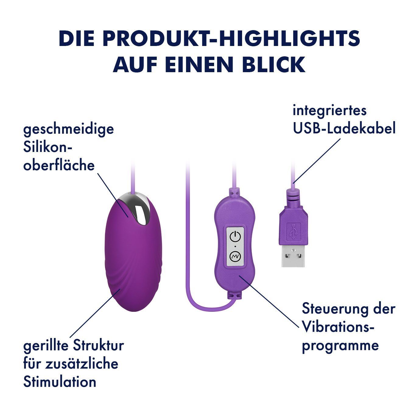 EIS Liebeskugeln EIS, Verführerisches 6,5 Silikon, cm, Vibro- ABS Kunststoff Bullet