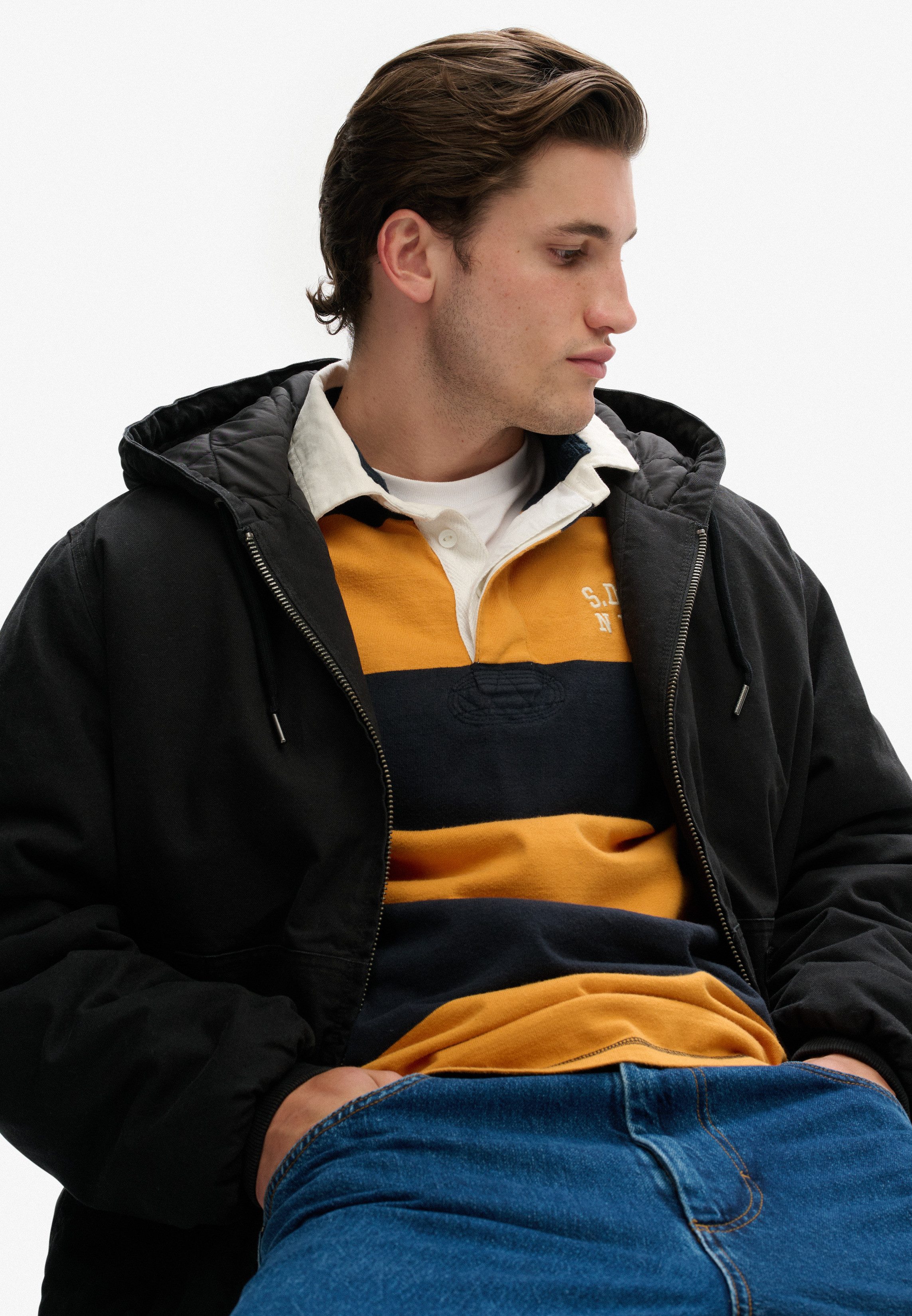 Superdry Parka CANVAS SURPLUS HOODED JKT mit Baumwolle als Obermaterial, Relaxed Fit