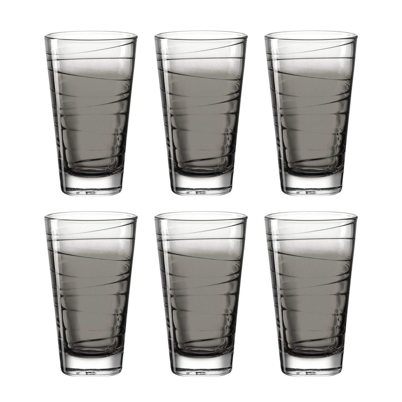 LEONARDO Gläser-Set Trinkglas 280 ml, 6er Vario, 6-tlg., Glas, Trinkglas Saftglas Wasserglas