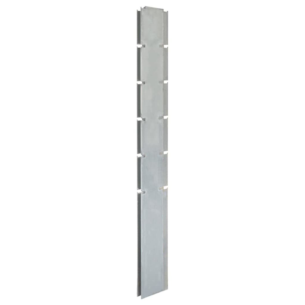 vidaXL Zaunpfosten Pfosten für Gabionenzaun Silbern 160 cm Verzinkter Stahl