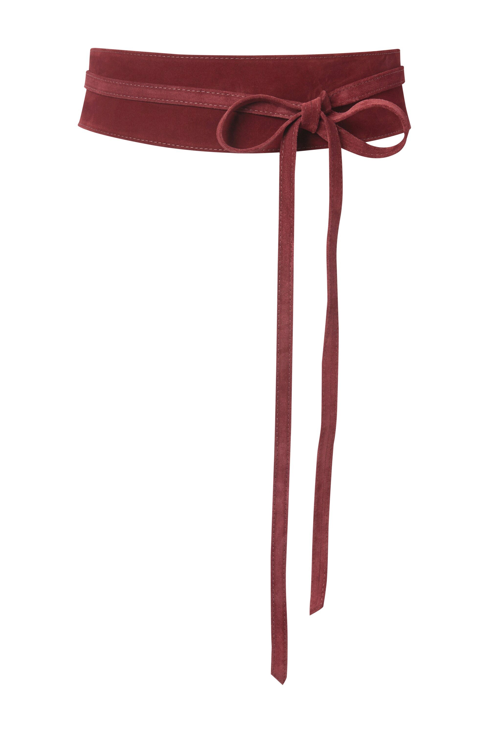 Ulla Popken Hüftgürtel Leder-Bindegürtel Veloursleder Einheitsgröße günstig online kaufen