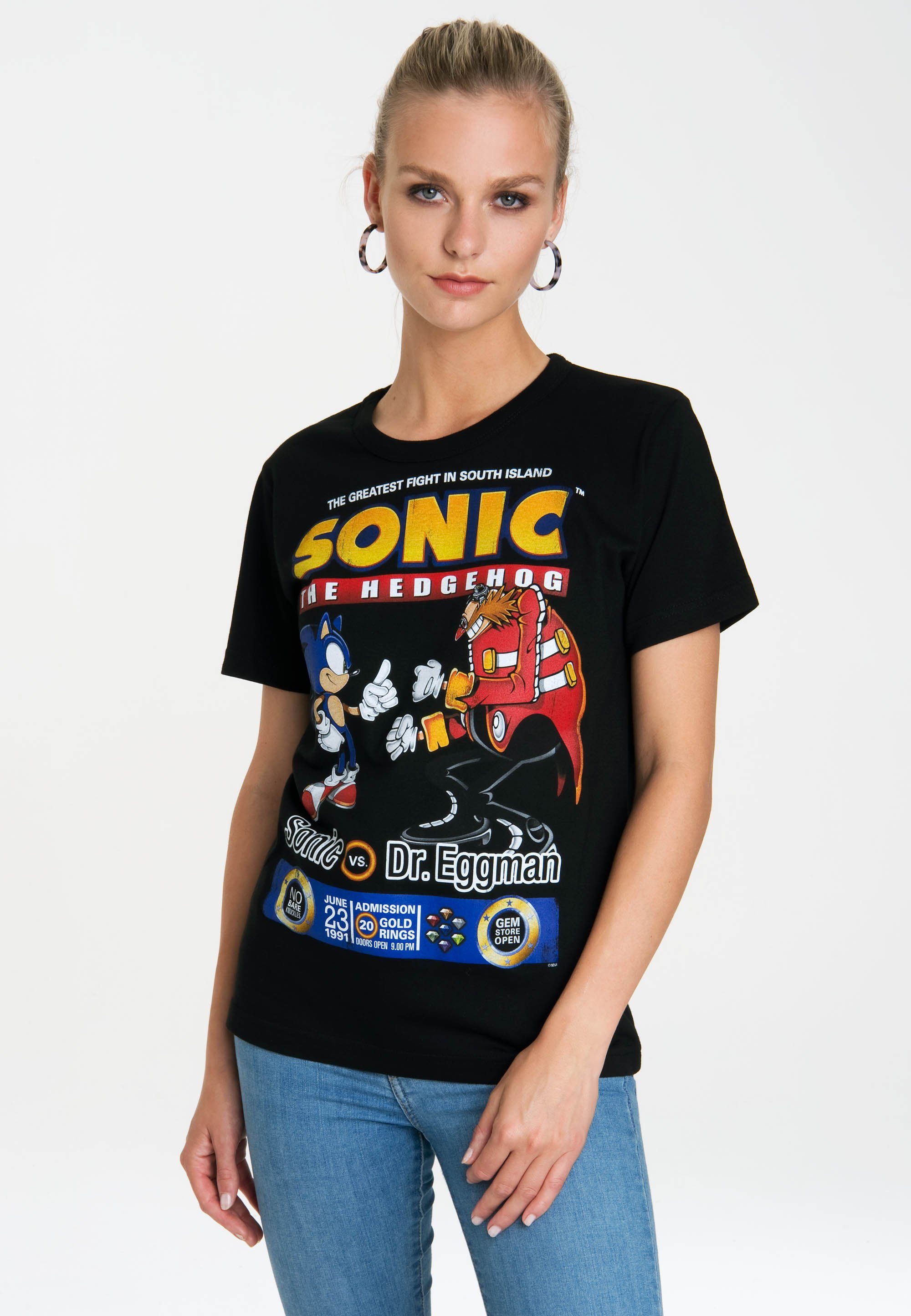 Originaldesign mit T-Shirt Sonic Eggman vs. LOGOSHIRT lizenziertem Dr.