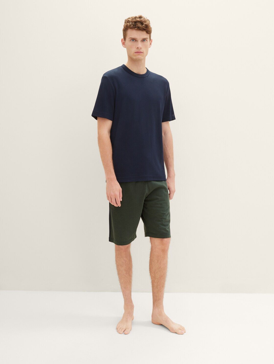 TOM TAILOR Pyjamashorts Pyjama-Hose aus Baumwolle günstig online kaufen