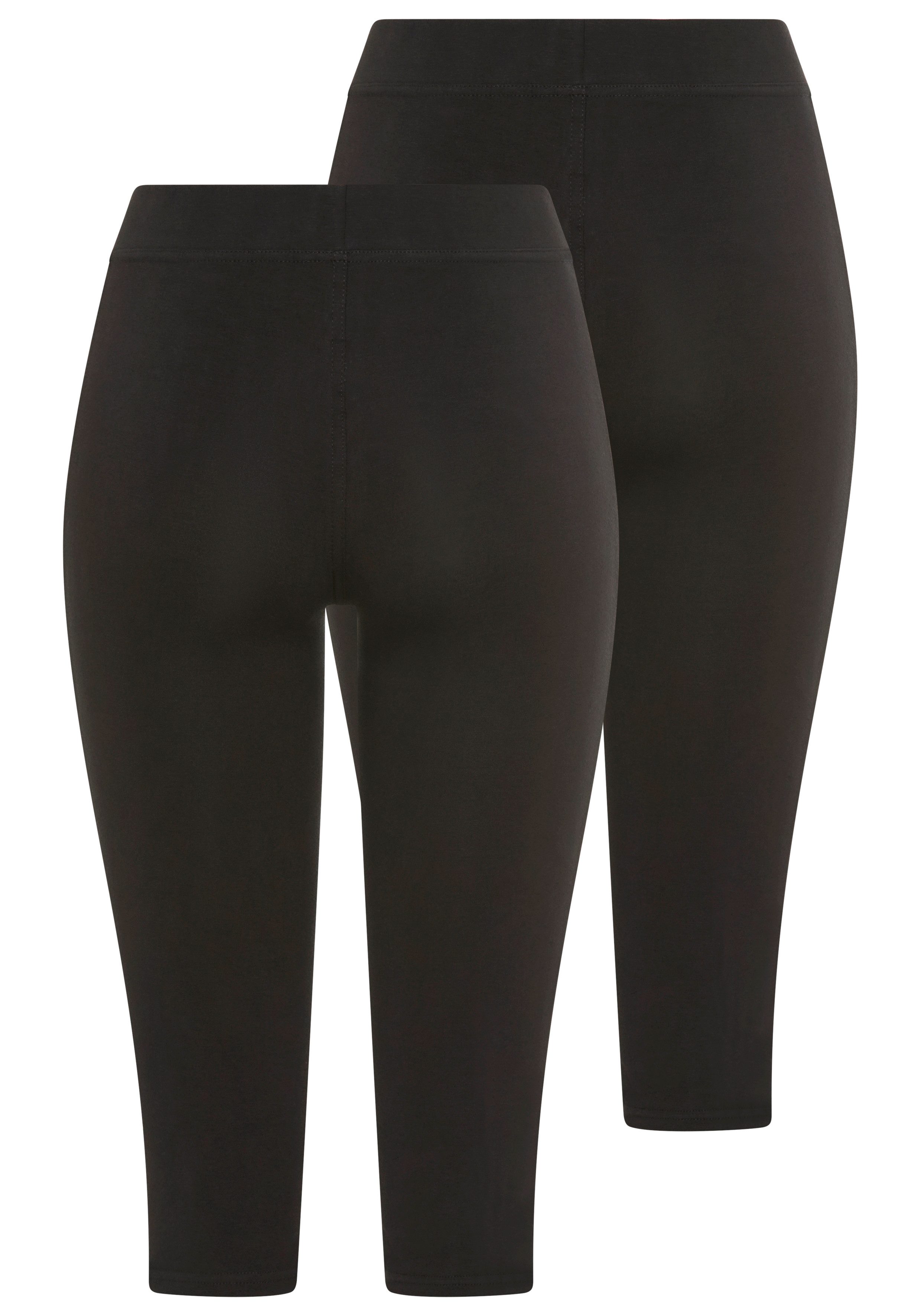 YSABEL MORA 3/4-Leggings (2er Pack) elastischer Bund, Baumwollmix