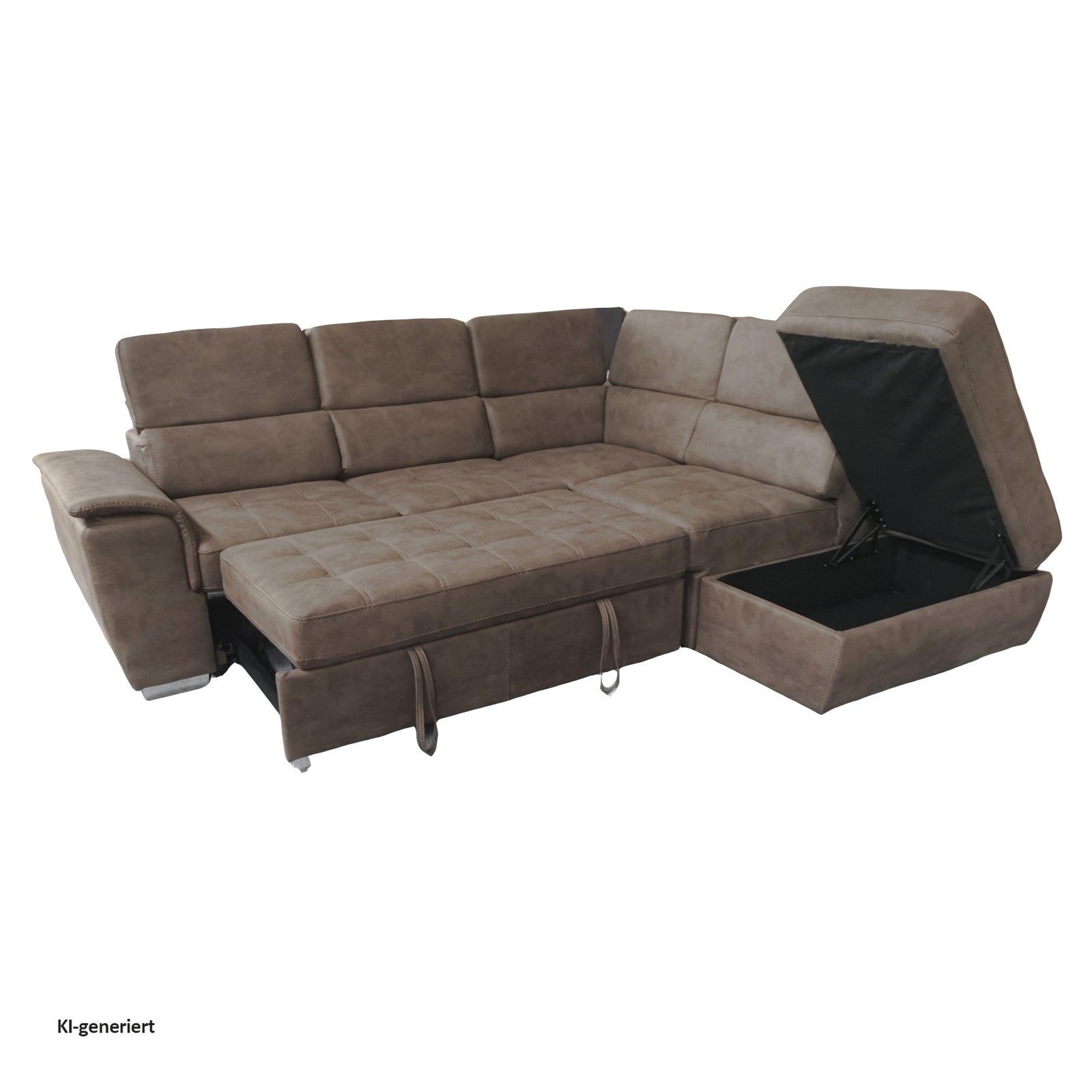 HTI-Living Ecksofa Ecksofa Sandy mit Ottomane rechts, Stück 1 Teile, Polsterecke mit Bettfunktion und Stauraum Couch
