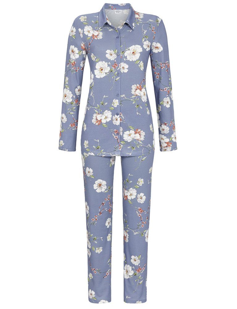 Pyjama Pyjama Blossom' 2 Ringella Damen RINGELLA 'Blue für Langarm