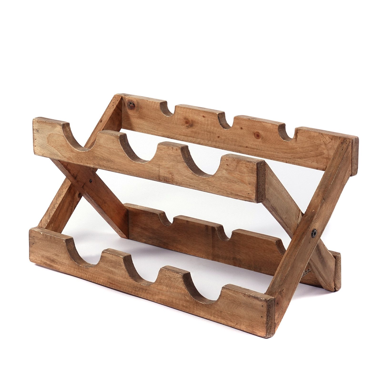 Weinregal WEINREGAL "NINO", Massivholz, 50cm, faltbares Flaschenregal