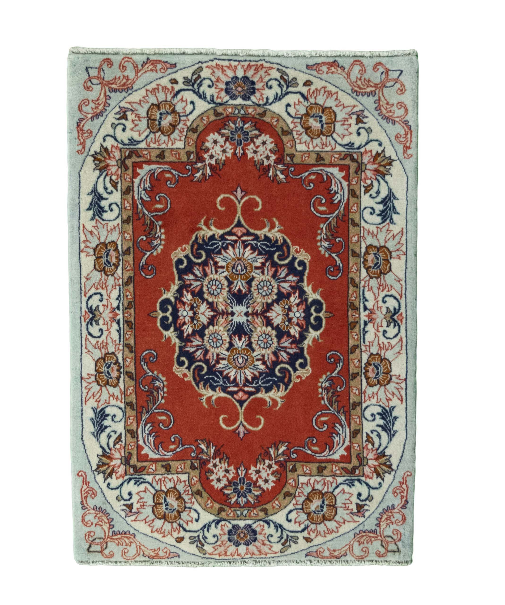 CABBEL Orientteppich 124x86 cm Perser Sarogh Handgeknüpft Unikat, rechteckig, Höhe: 0 mm, 100% Material – hochwertig, langlebig, traditionelle Knüpfdichte