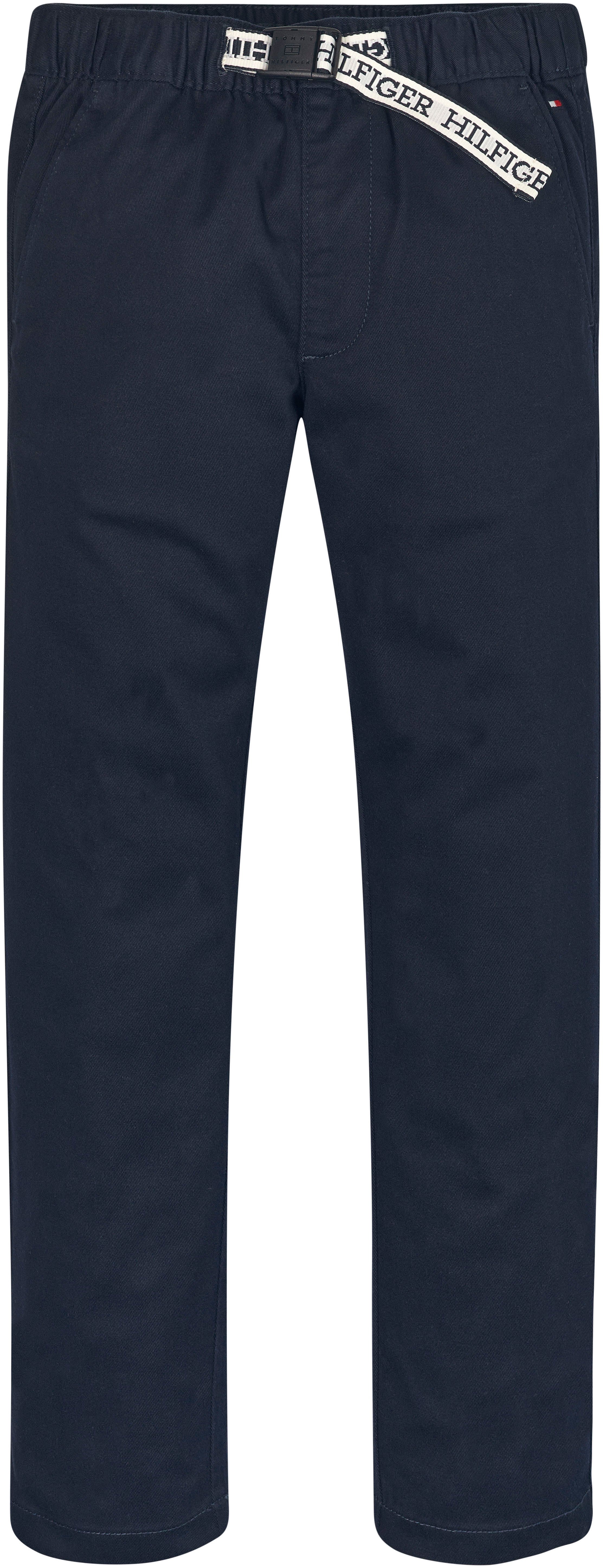 eingenähtem PANTS COMFORT Tommy am Gürtel Webhose mit BELTED Hilfiger Bund