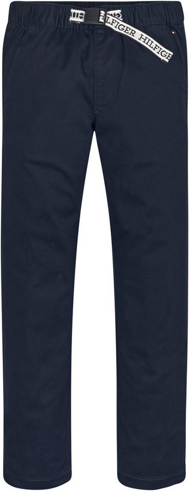 Tommy Hilfiger Webhose BELTED COMFORT PANTS mit eingenähtem Gürtel am Bund