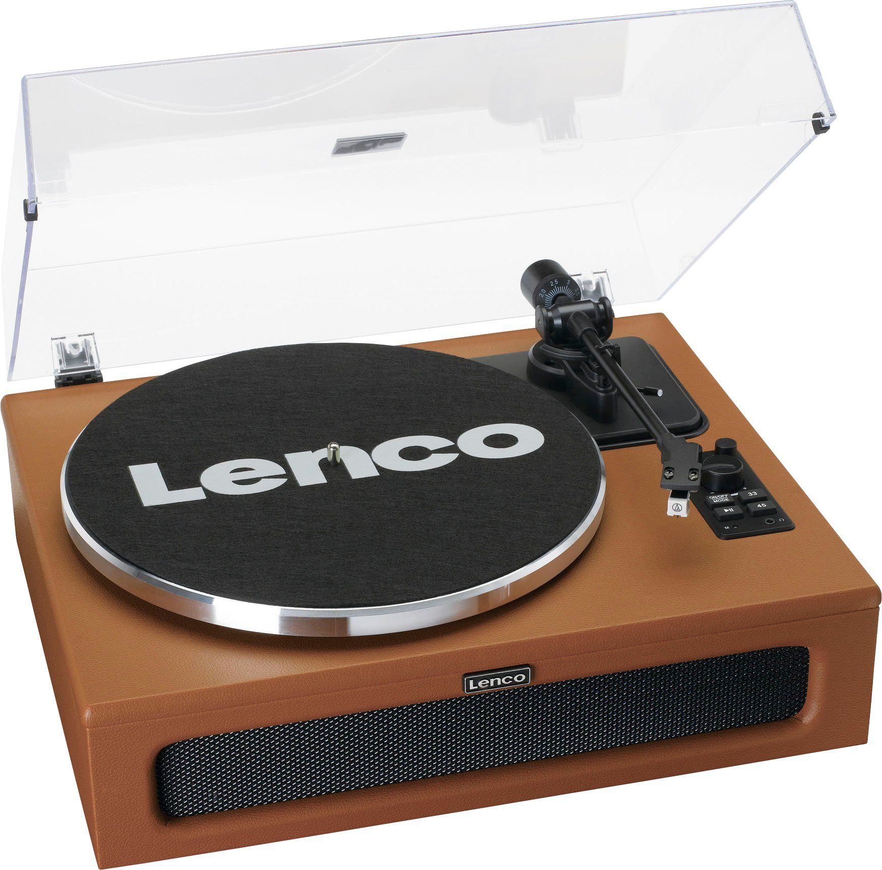 Lenco LS-430 Plattenspieler mit 4 Lautsprechern Plattenspieler (Riemenantrieb)