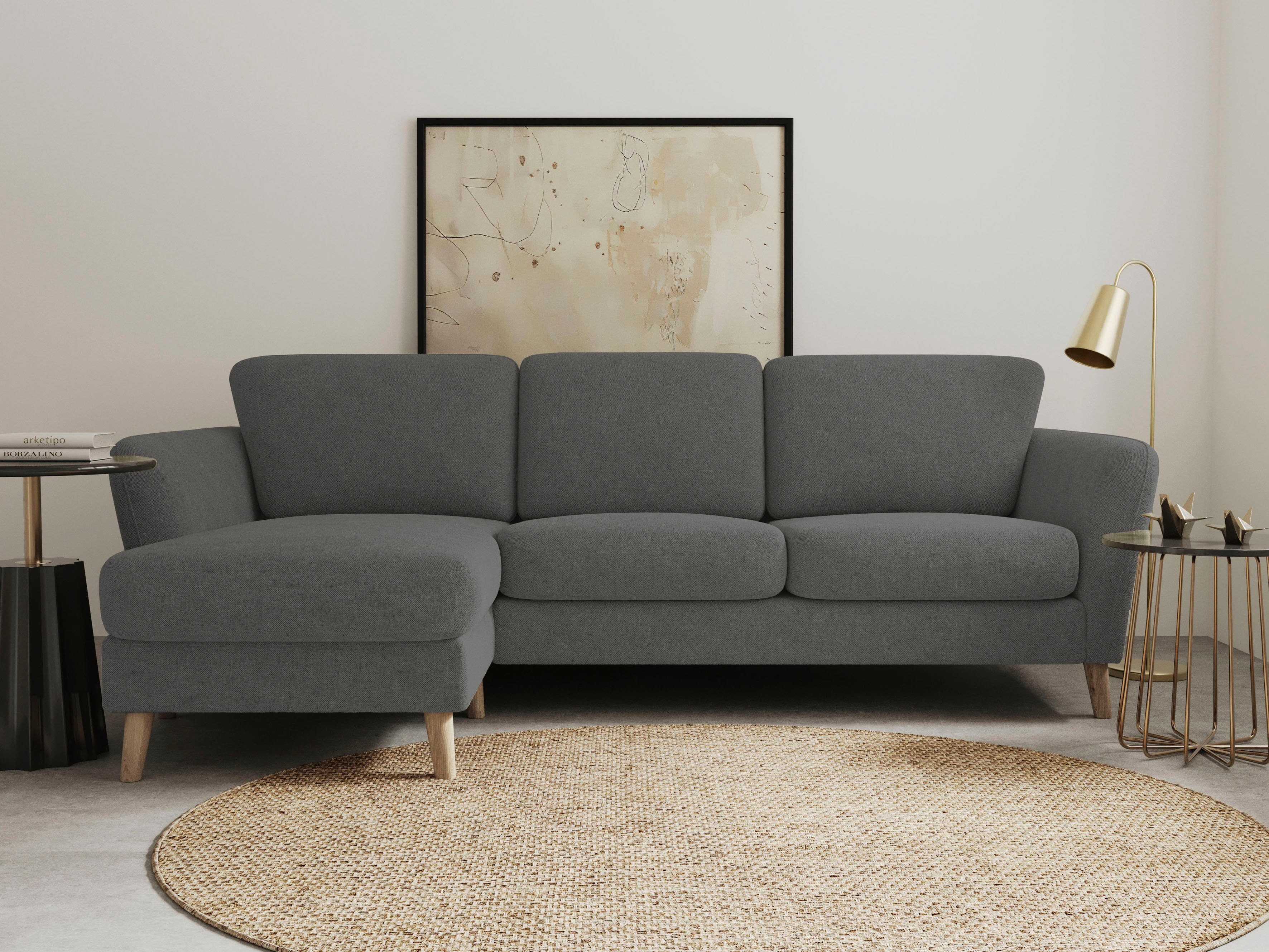Home affaire Ecksofa MARSEILLE (242/152cm),L-Form, Rec. günstig online kaufen