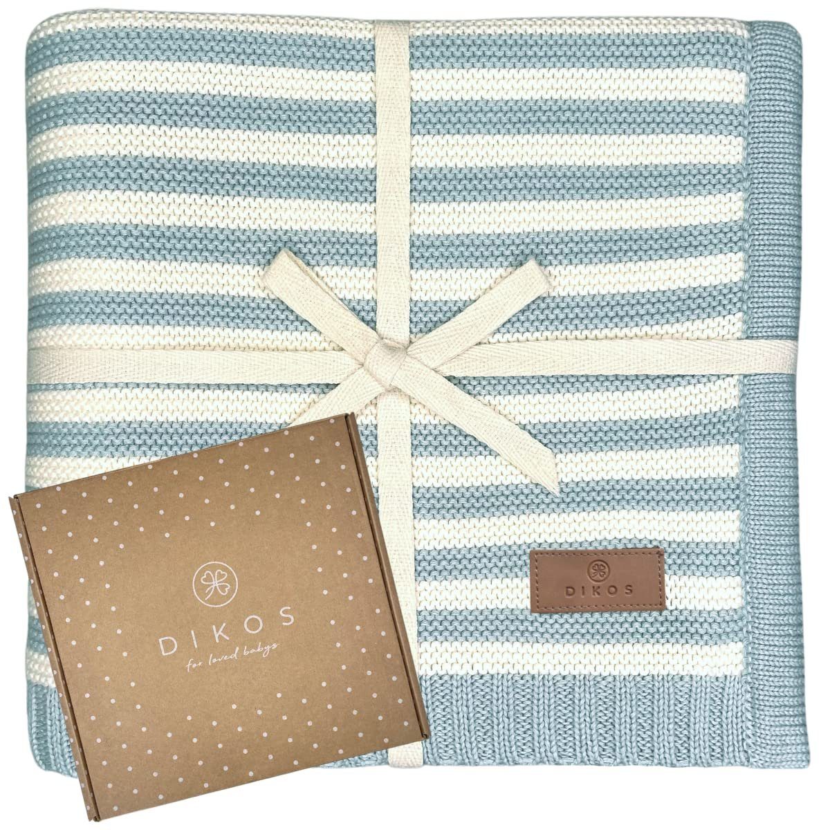 Babydecke DIKOS® Babydecke aus *100%* Bio Baumwolle Strickdecke Erstlingsde günstig online kaufen