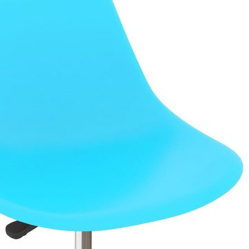 vidaXL Esszimmerstuhl Drehbare Esszimmerstühle 2 Stk. Blau PP (2 St)