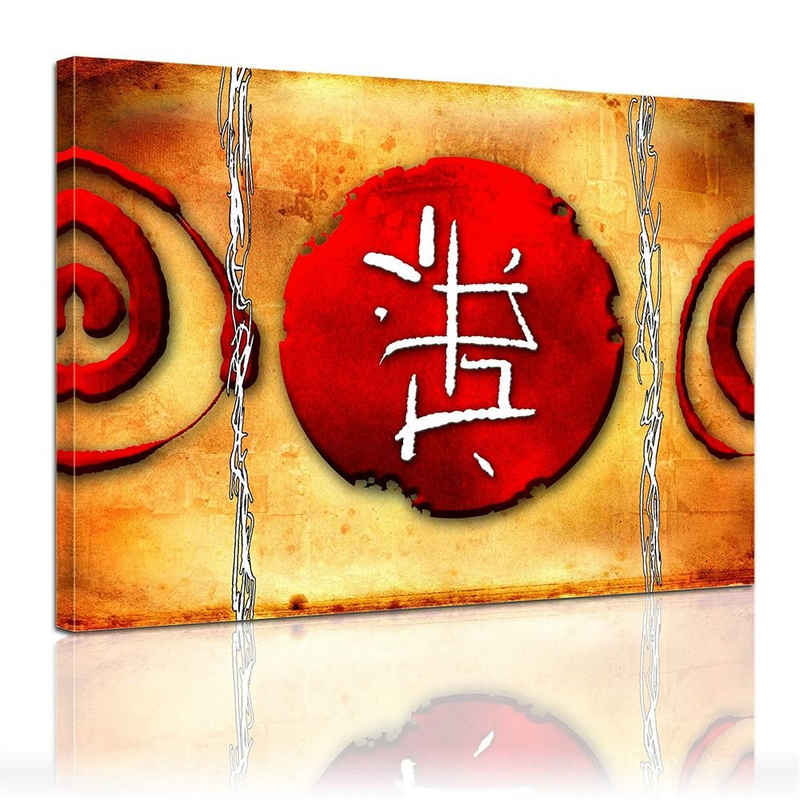 Bilderdepot24 Leinwandbild Chinesische Kunst, Symbole