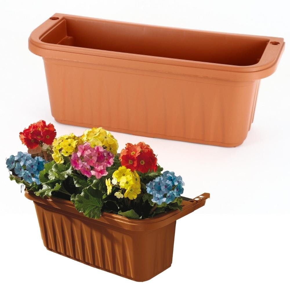 GarPet Balkonkasten Geländerkasten Balkonkasten Geländer Blumen Kasten