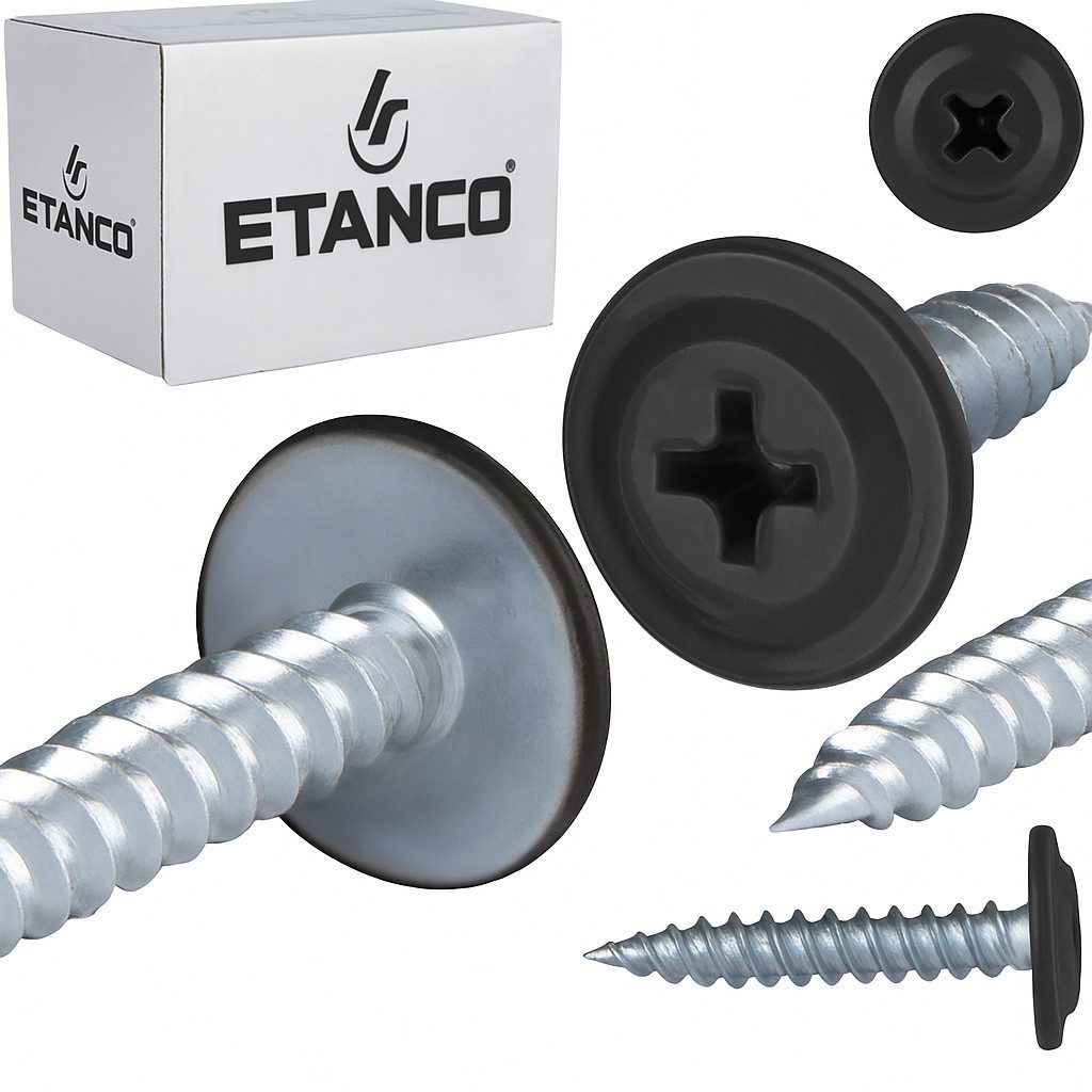 Etanco GmbH Blechschraube GM-S Flachkopf in verschiedenen RAL-Farben 4,2 x 16 mm 250 Stück