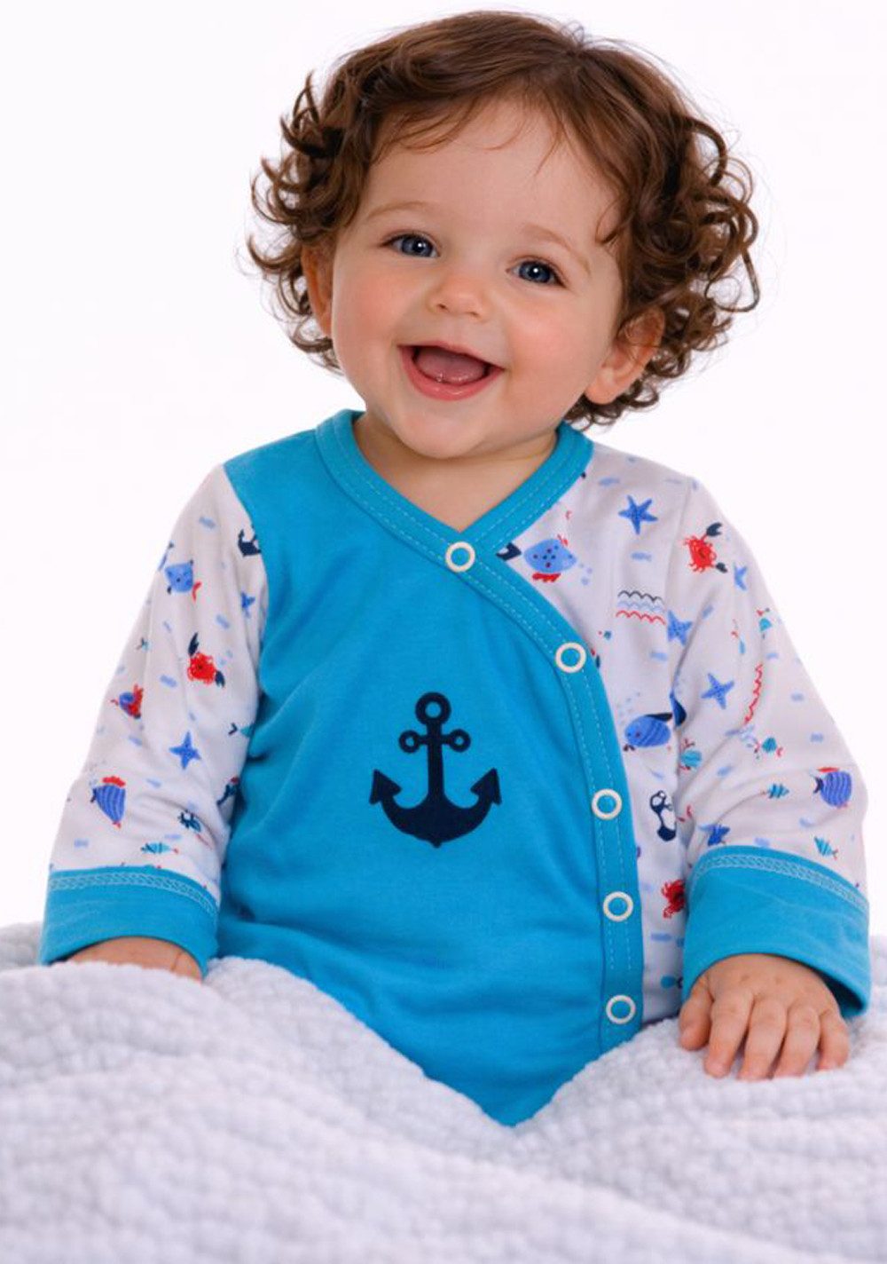 La Bortini Body & Hose Baby Anzug Wickelbody und Schlupfhose Erstlingsset in Türkis