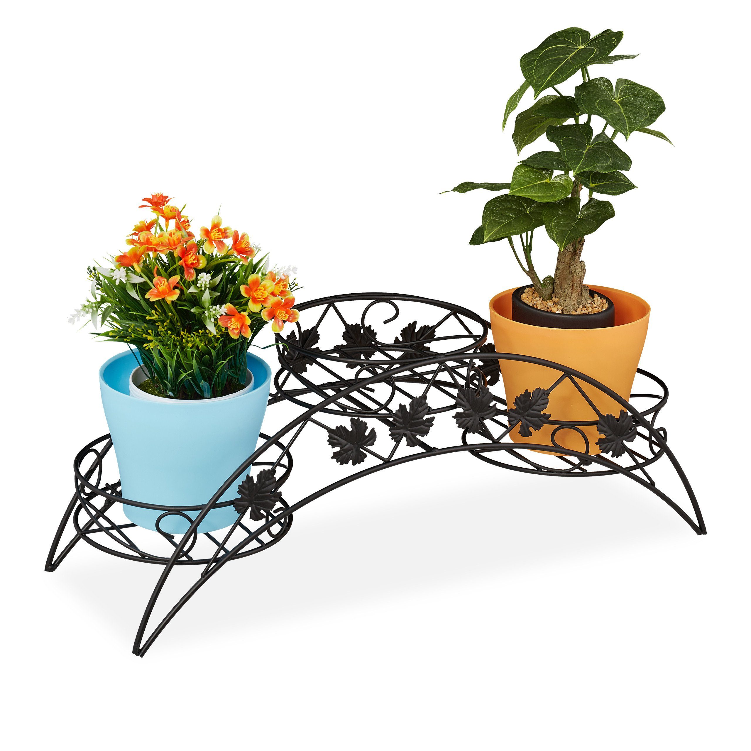 relaxdays Blumenständer Blumentreppe für 3 Pflanzen günstig online kaufen
