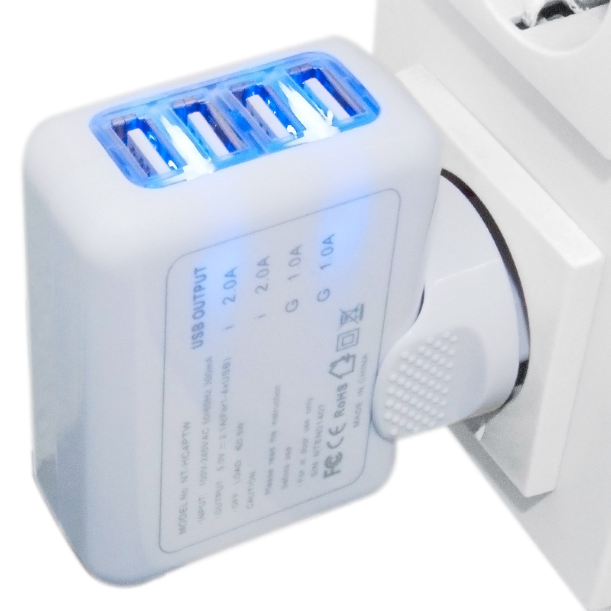 ENERGMiX 4-fach Stromadapter Ladegerät für Smartphones Tablets inkl. Adapter Netzteil von ENERGMiX